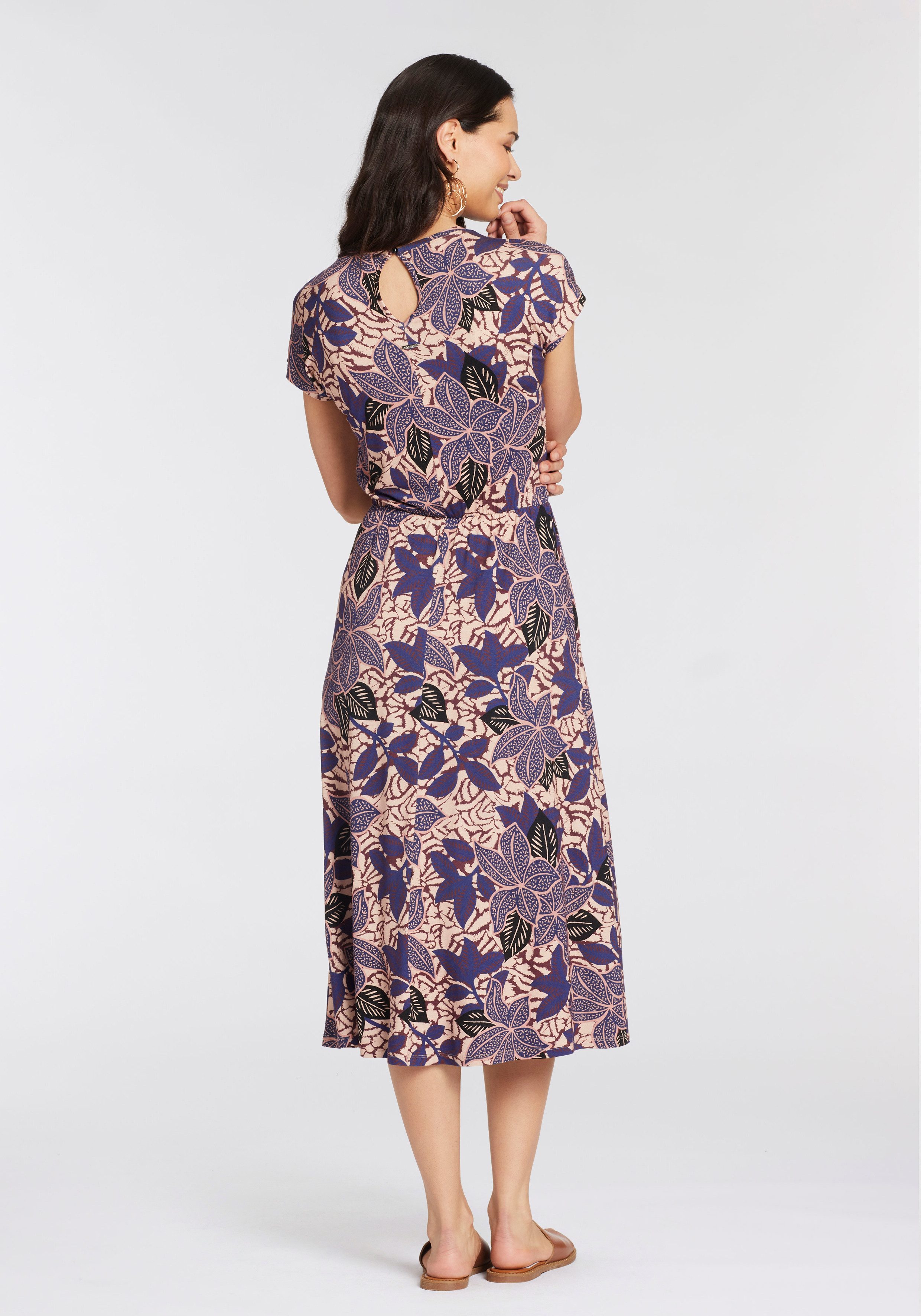 Laura Scott Midi-jurk met stijlvolle all-over print