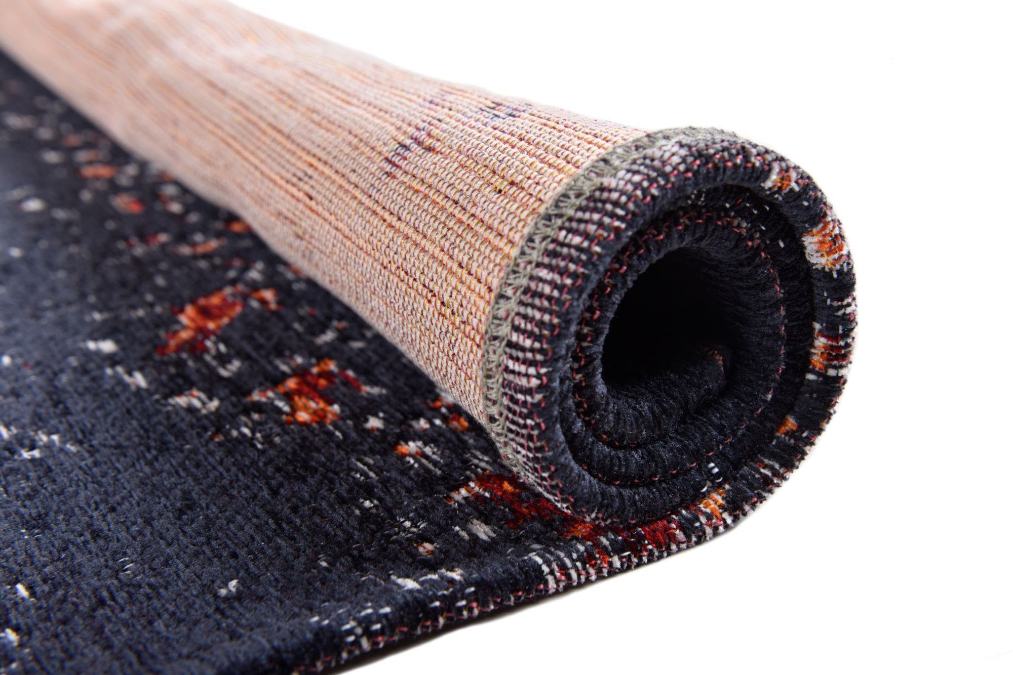 Gino Falcone Vloerkleed Cosima-116 plat geweven jacquard-vloerkleed, met chenillegaren, modern design
