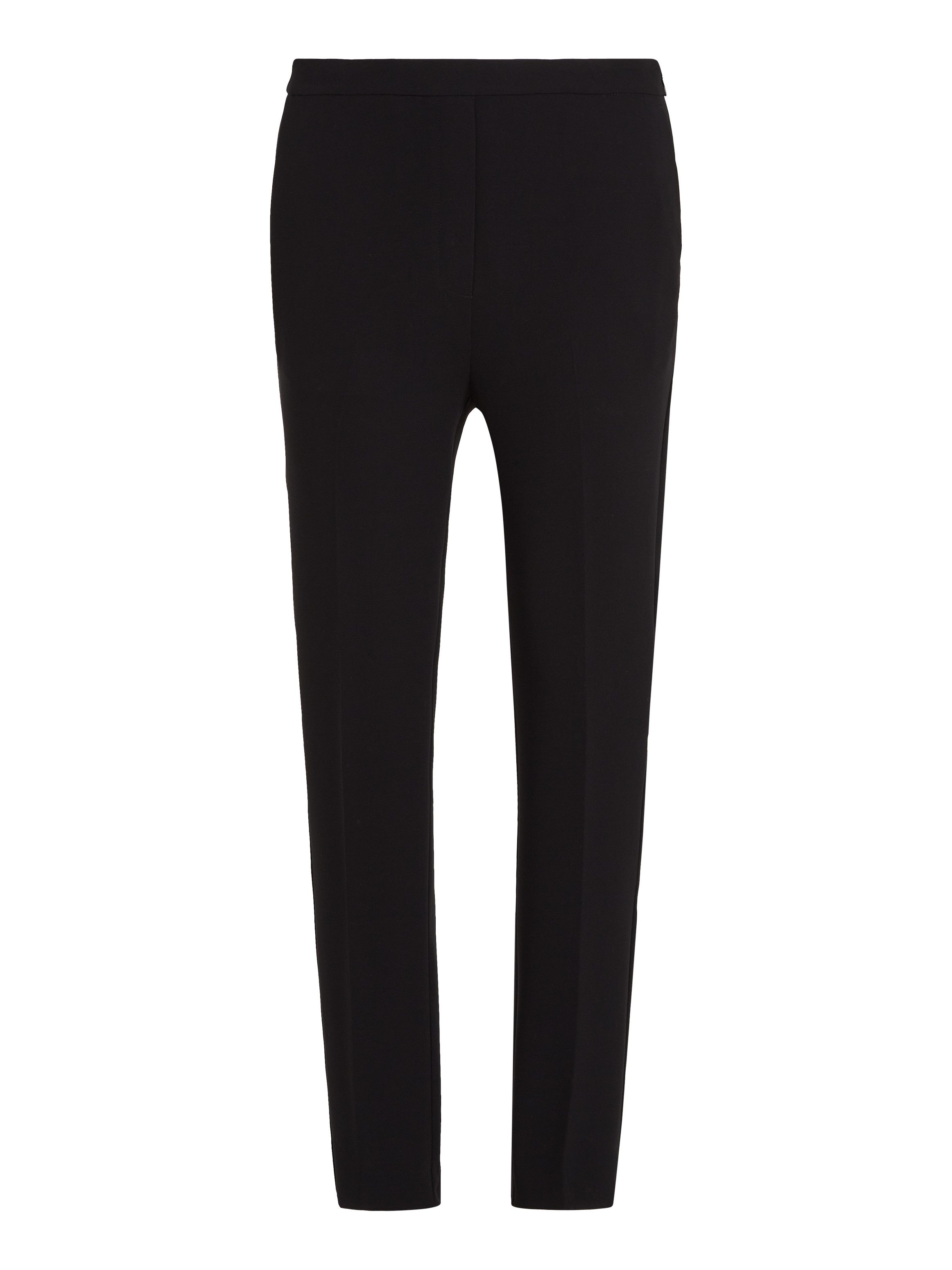 Tommy Hilfiger Geweven broek CREPE SLIM PULL ON PANT met metalen label, strijkvouwen
