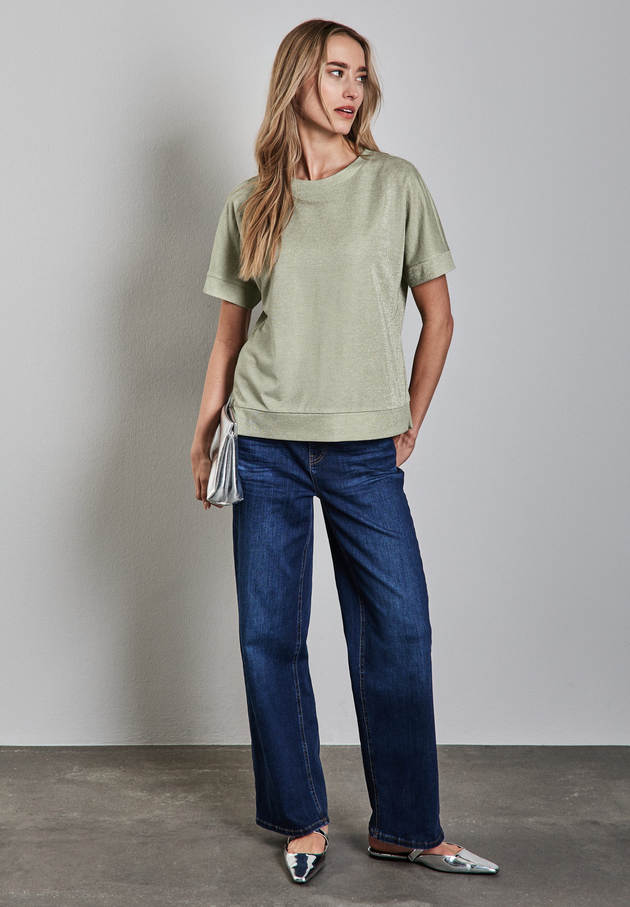 STREET ONE T-shirt met glitterdetails