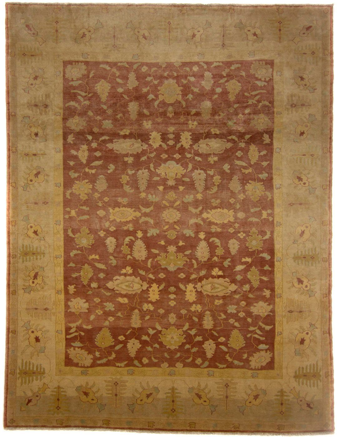 morgenland Wollen kleed Ziegler geheel gedessineerd Ruggine 325 x 260 cm Uniek exemplaar met certificaat