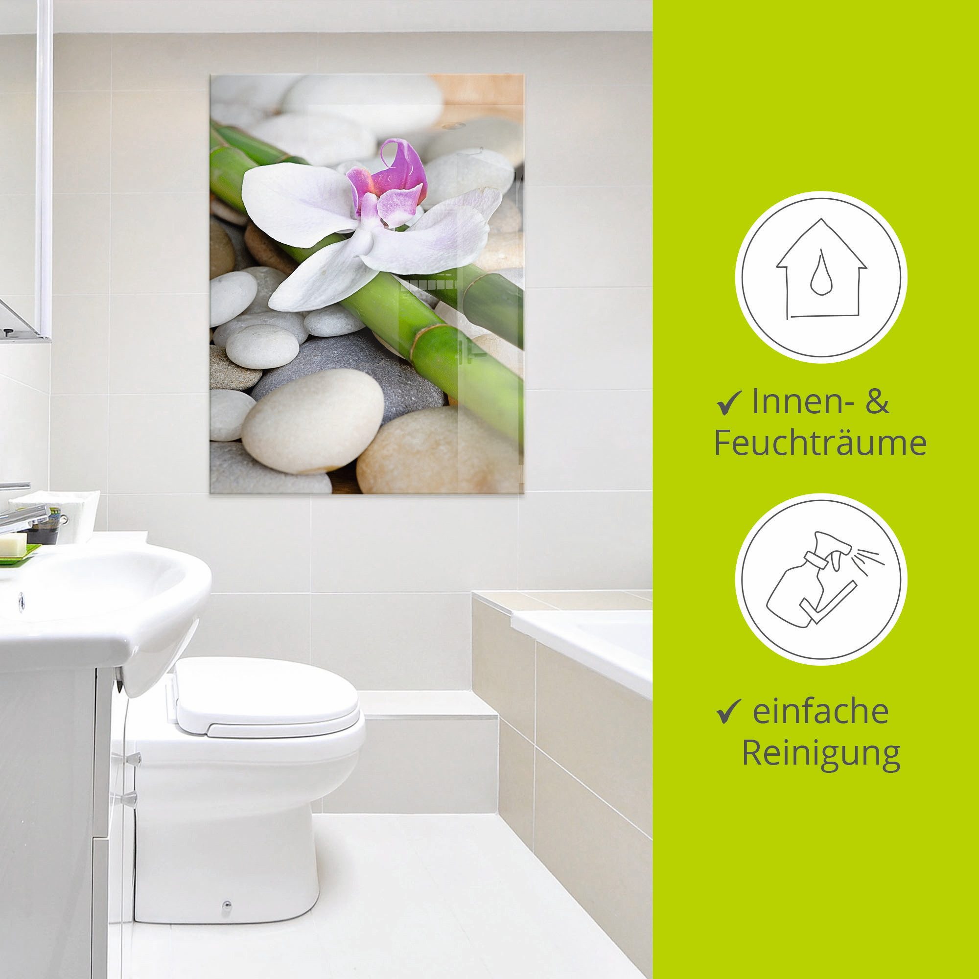 Artland Print op glas Zen orchidee in verschillende maten