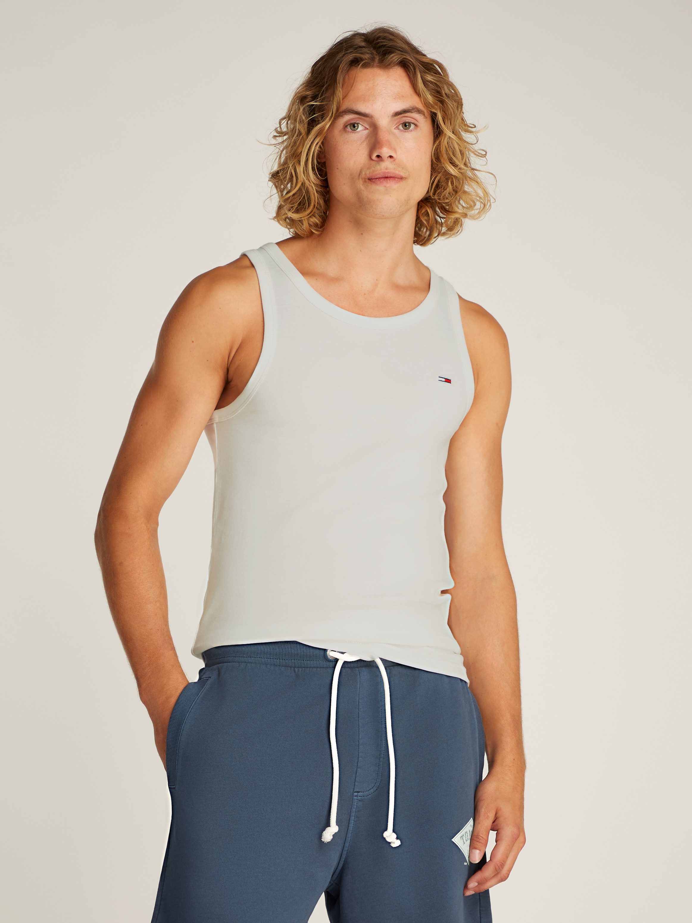 TOMMY JEANS Tanktop TJM XSLIM 2PCK RIB TANK EXT (set, 2-delig, 2 stuks)