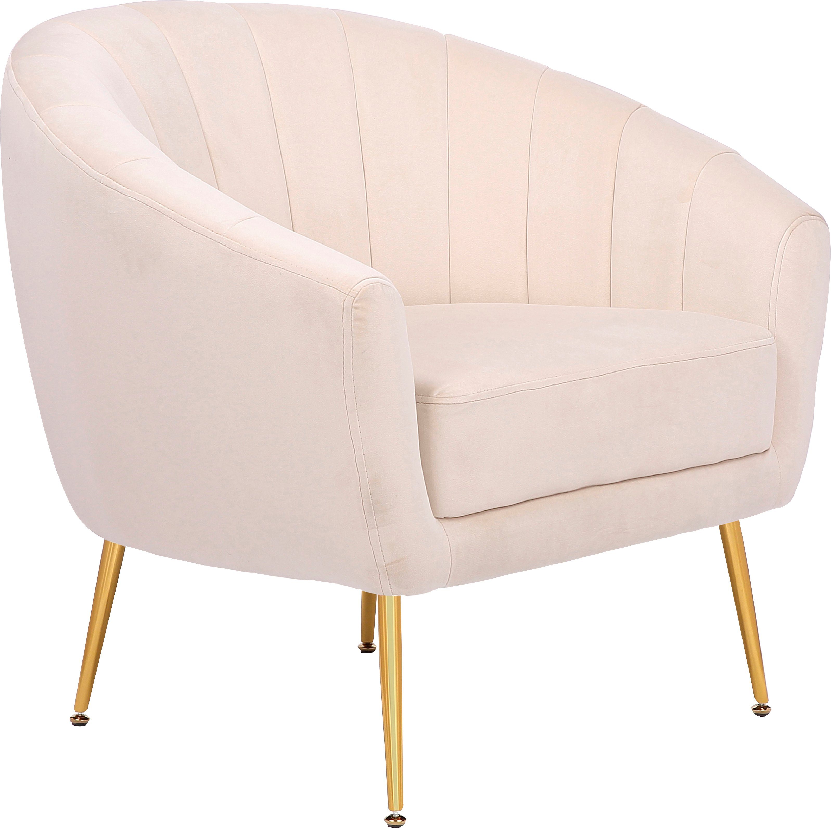 Kayoom Fauteuil Sofa Doreen 125, comfortabele fauteuil, eentonig ontwerp modern, ruimtebesparend, onderhoudsvriendelijk, fluwelen bekleding van stof (1 stuk)