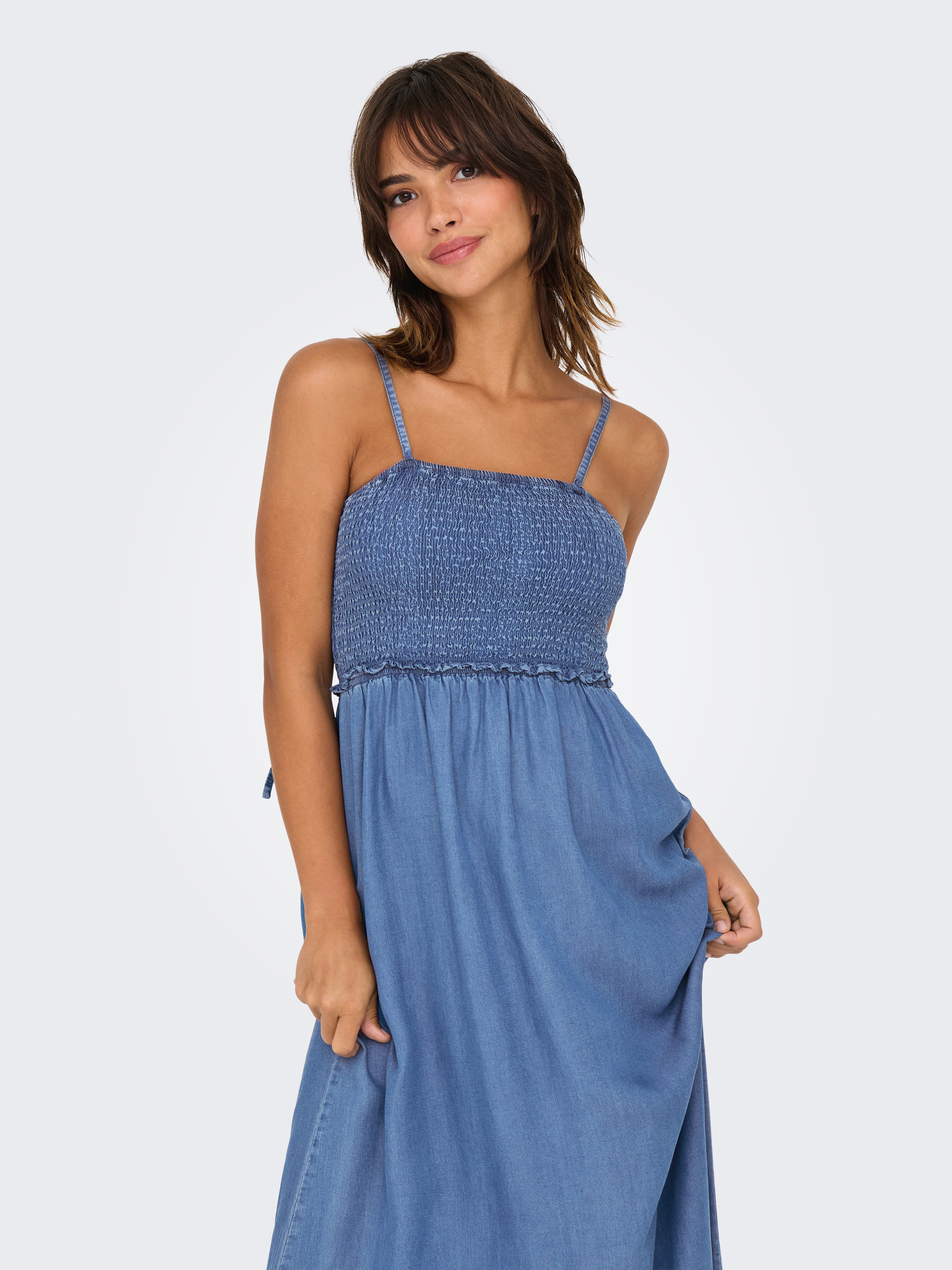 Only Maxi-jurk ONLCHARIS LIFE SMOCK MAXI DRESS WVN