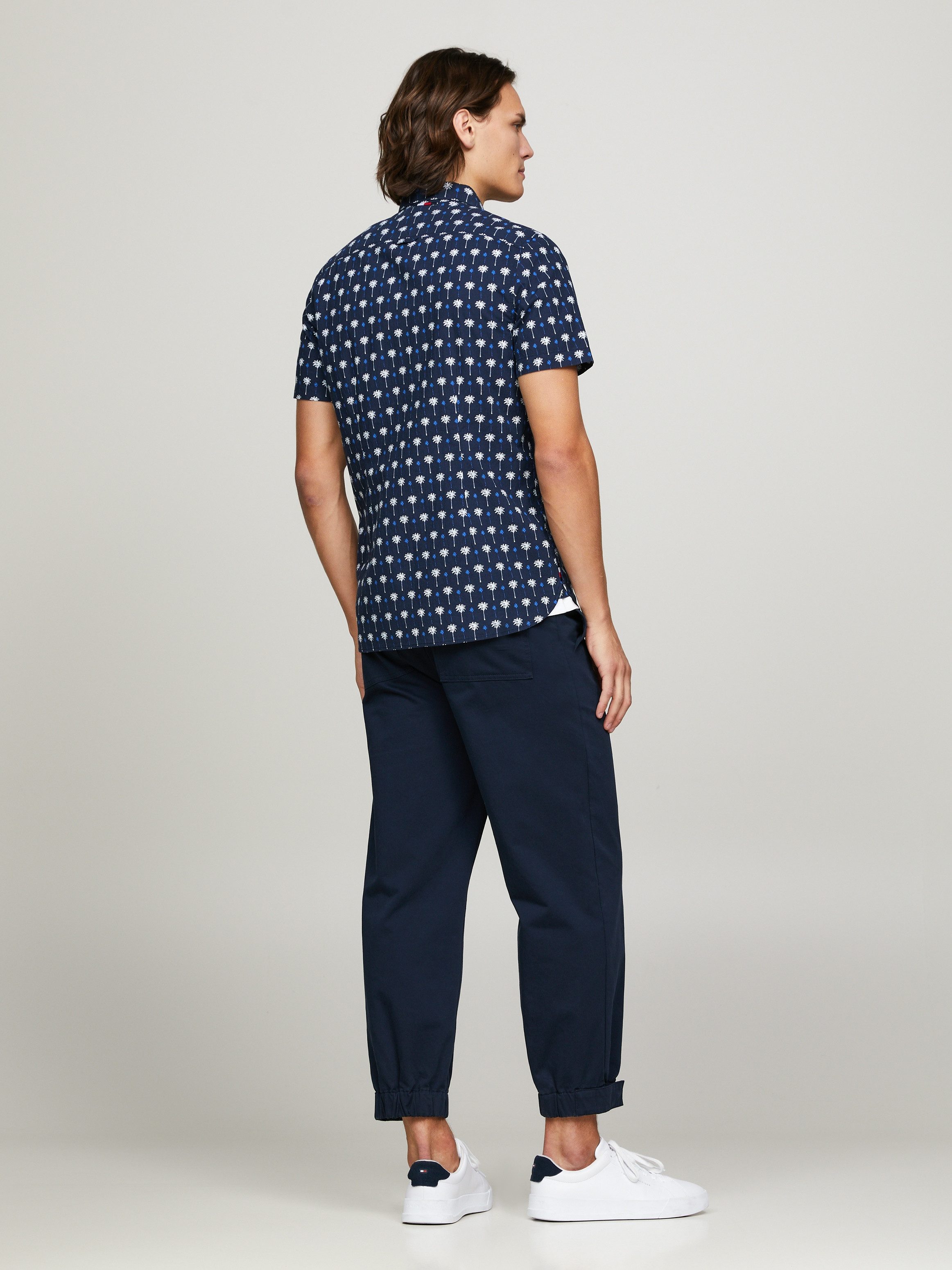 Tommy Hilfiger Overhemd met korte mouwen MINI PALM PRINT SF SHIRT