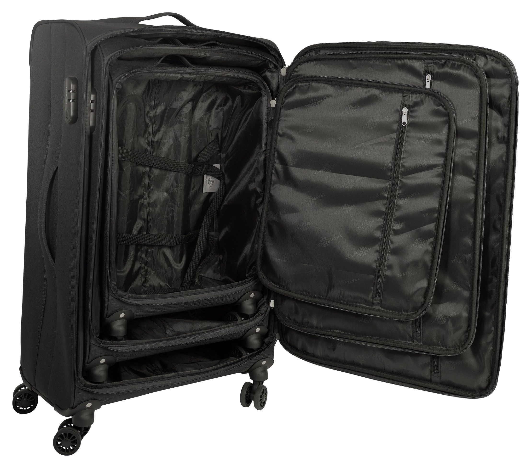 Travel Pal Trolleyset Reiskofferset PALMA 3 koffers s m l reistas vliegtas kofferlabel koffergordel (set 7-delig)