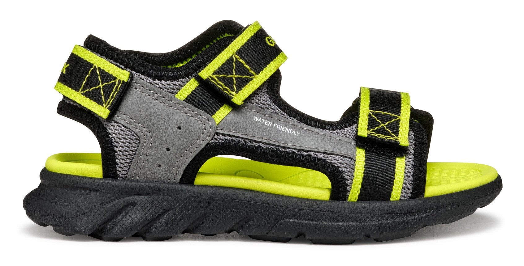 Geox Sandalen J SANDAL AIRADYUM BO , trekking sandaal, zomerschoen, klittenbandschoen met gekleurde binnenzool