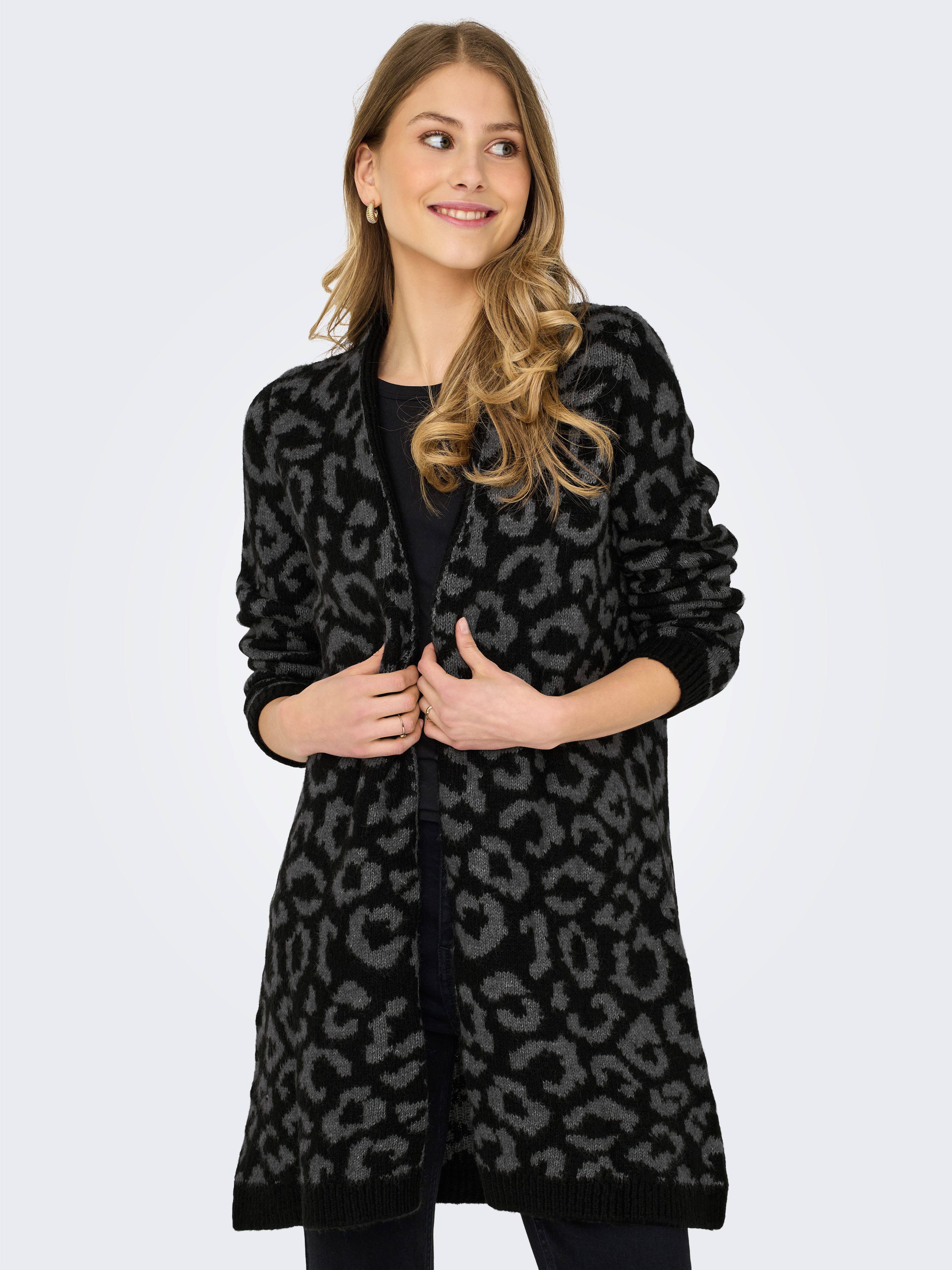 Only Vest ONLJADE ANIMAL AO LS CARDIGAN RP KNT