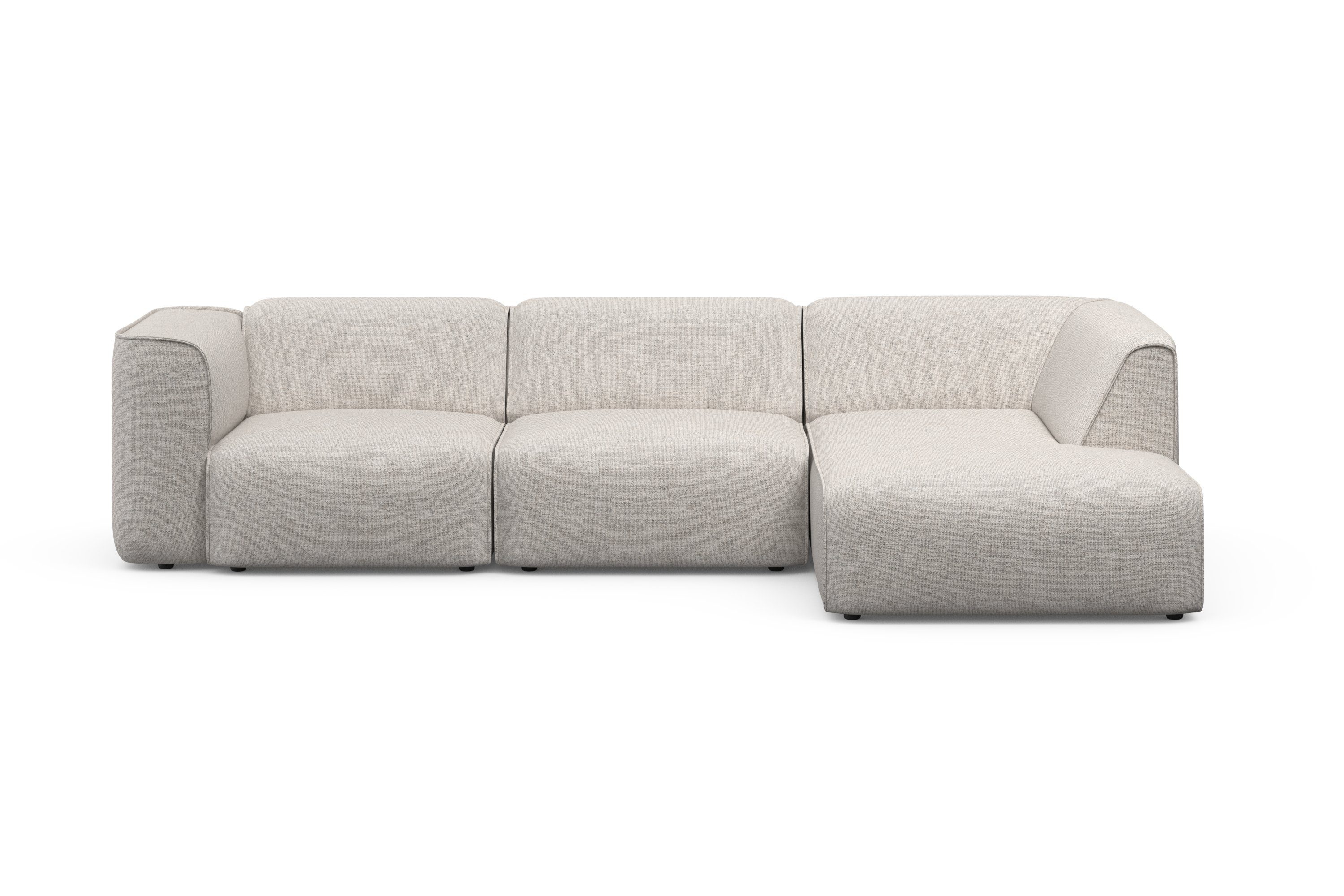 RAUM.ID Hoekbank Merid L-vorm, altijd uitbreidbaar met modules, B/D/H: 295/162/70 cm