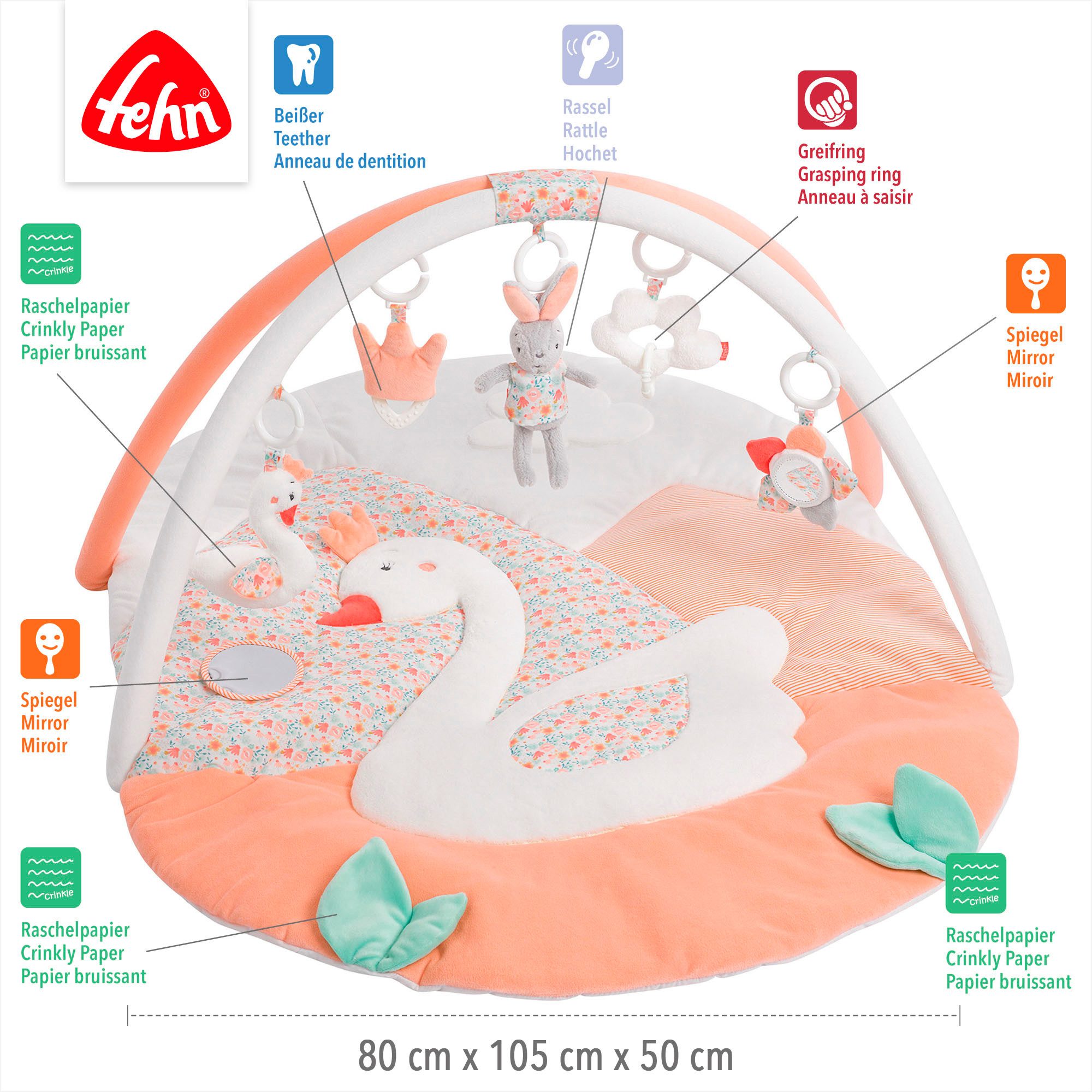 Fehn Speelboog Classic Stars, Schwanensee 3-D-activiteitdeken