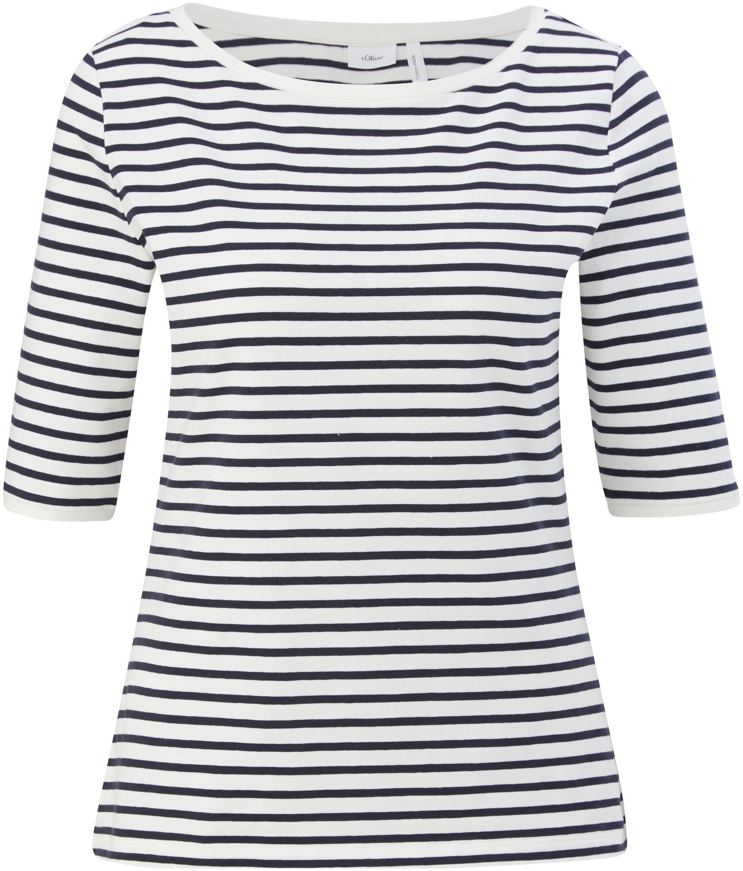 s.Oliver BLACK LABEL T-shirt met gestreepte look