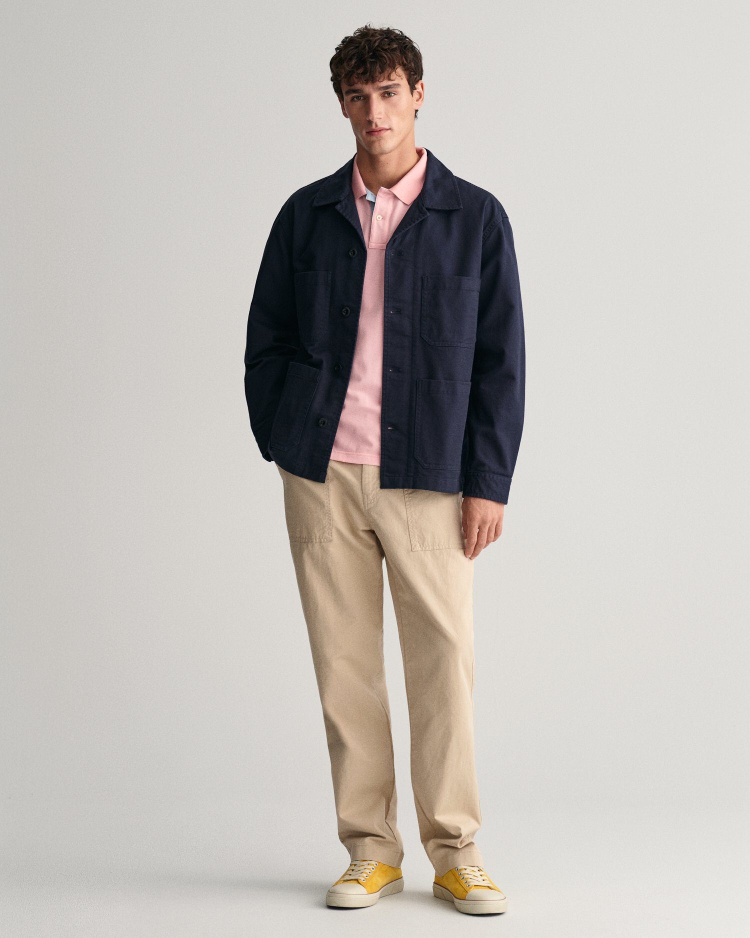 Gant Poloshirt REG CONTRAST PIQUE SS RUGGER met contrastkleurige inzetten