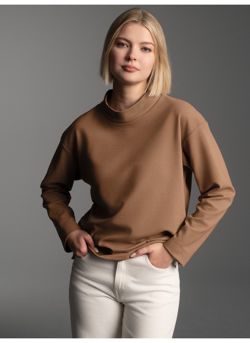 Trigema Sweatshirt TRIGEMA Sweatshirt met opstaande kraag