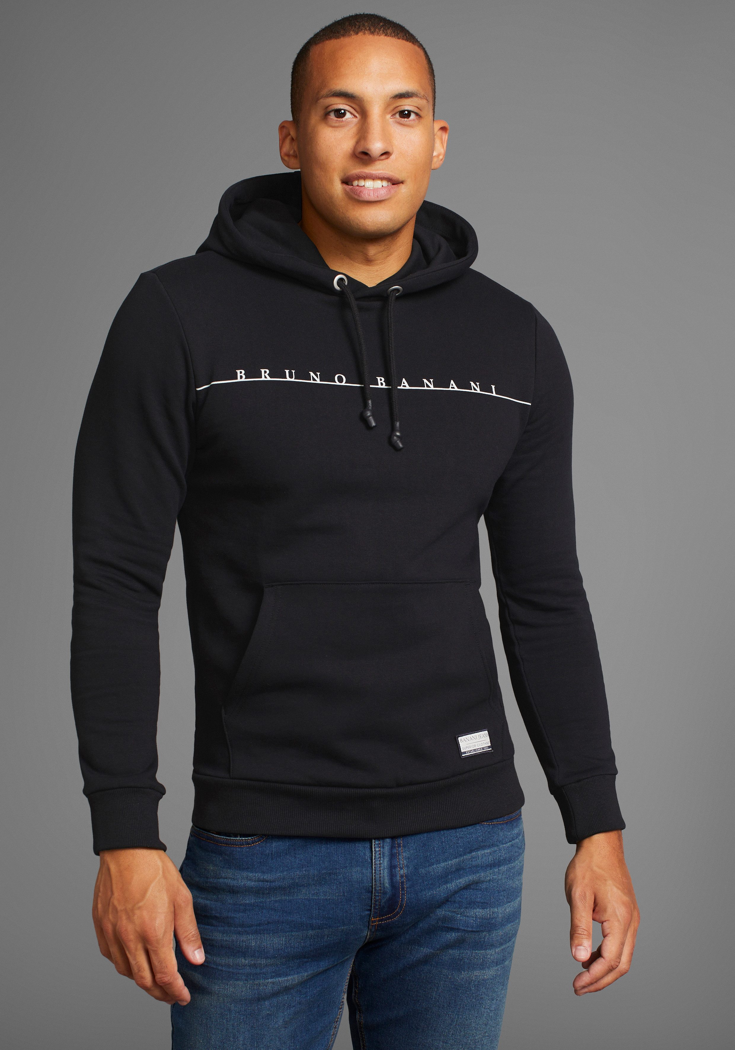 Bruno Banani Hoodie met moderne logo-print - nieuwe collectie