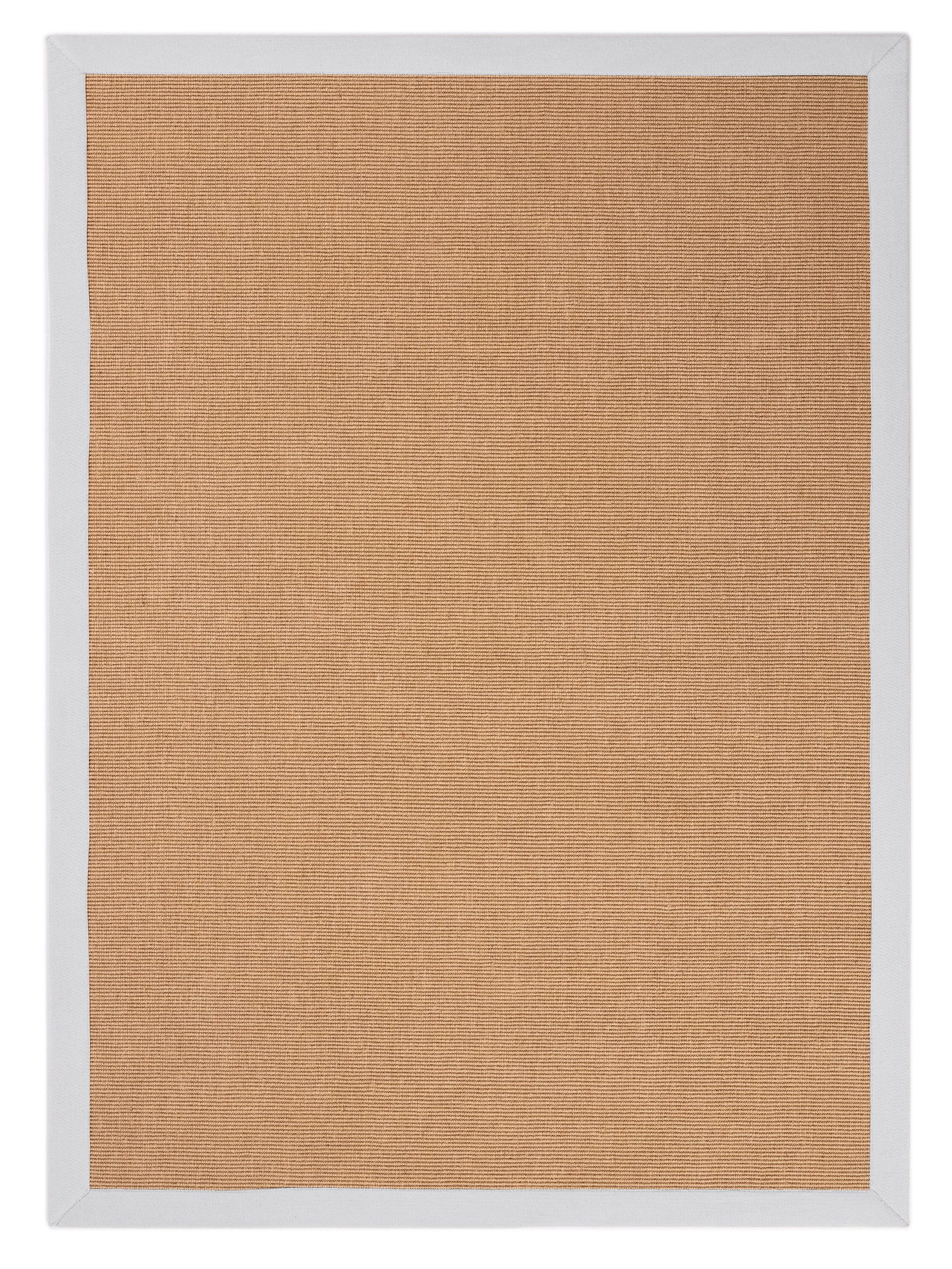carpetfine Sisalkleed Sisal met gekleurd randdessin, antislip achterzijde