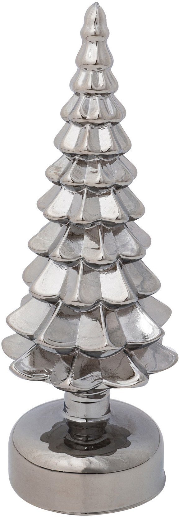 Creativ light Deco-boom Kerst versiering set van 2, dennenboom van glas (set, 2 stuks)