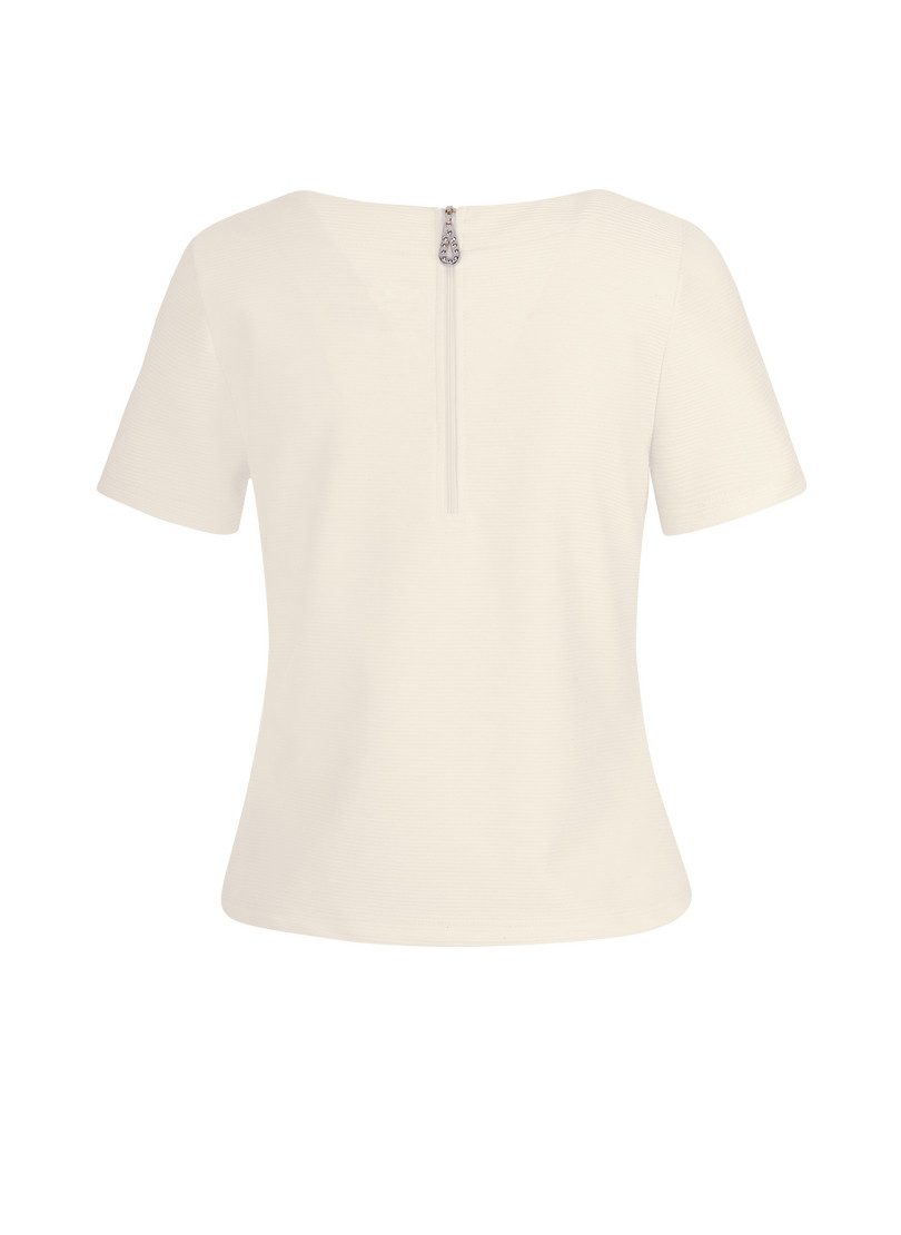 Trigema Sweatshirt TRIGEMA shirt met korte mouwen met kristalstenen