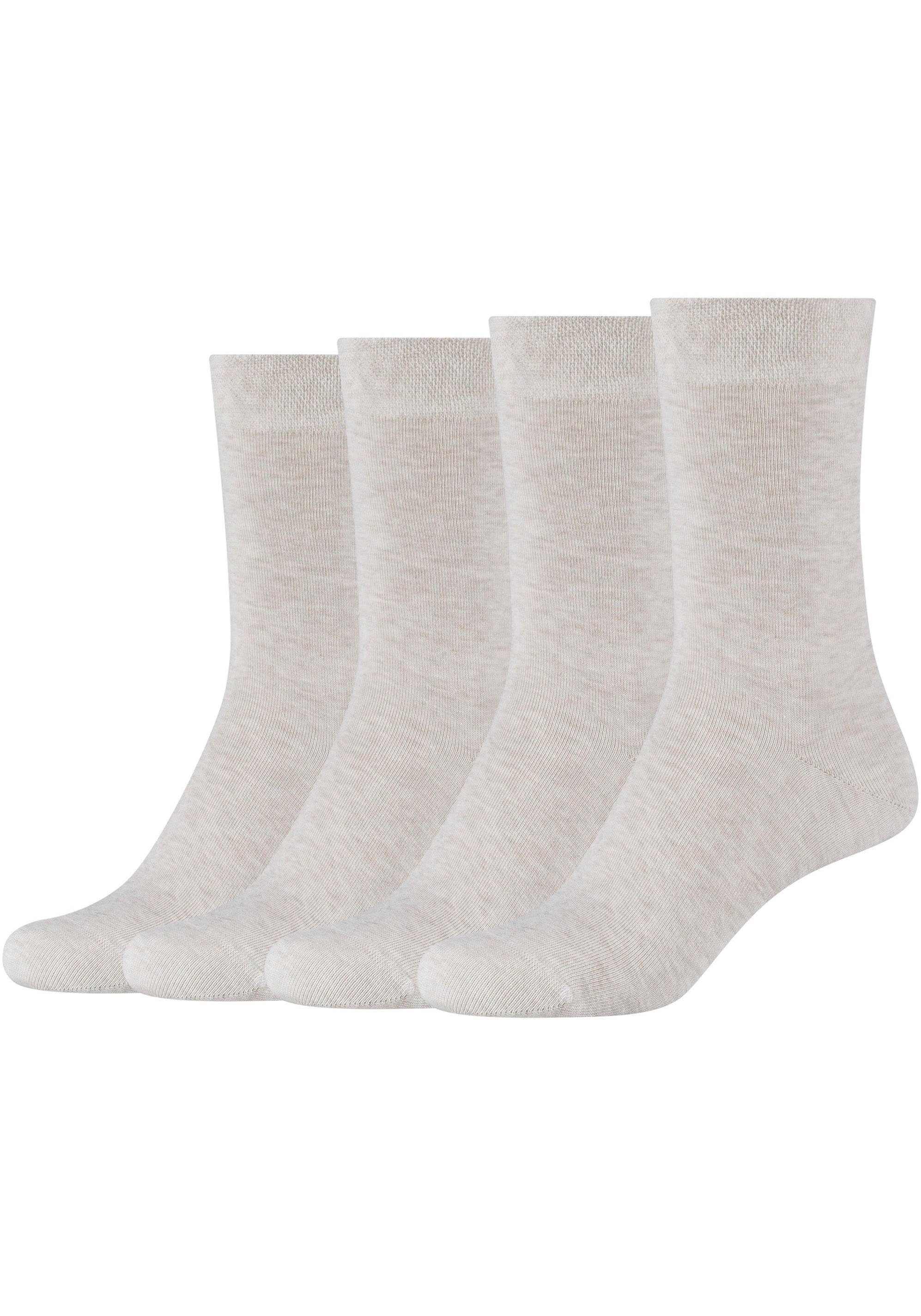 Camano Basic sokken CA-Soft Met zachte comfortband zonder rubberdruk (Set van 4) dames sokken maat 39 (42) beige
