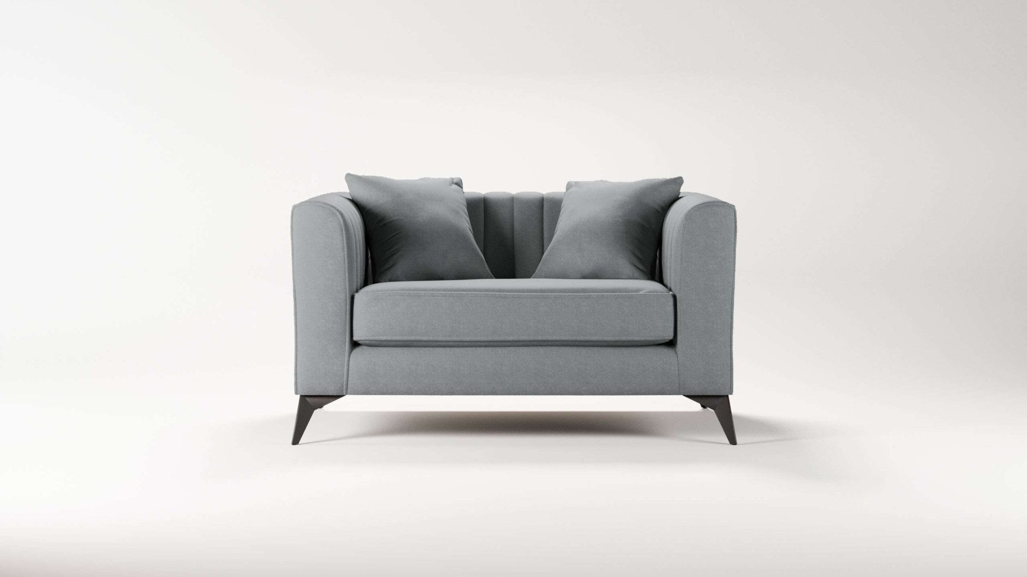 Places of Style Loveseat MATTHEW loungestoel, afmetingen B/D/H: 130/86/74 cm incl. sierkussen, fijne stiksels in de rug, belastbaar tot 200kg