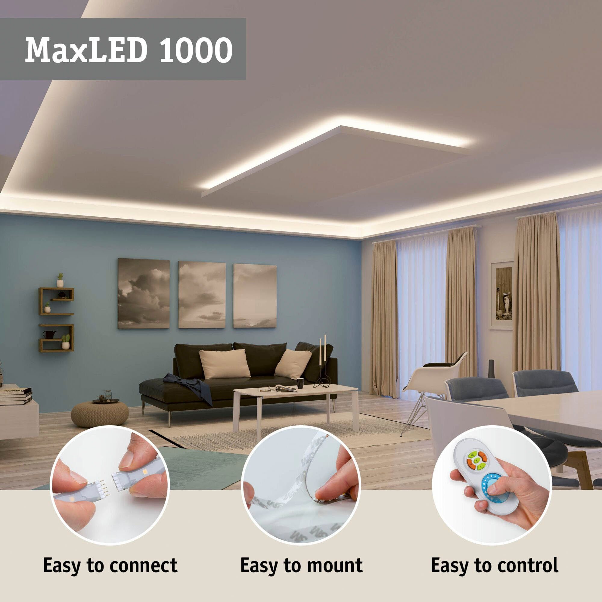 Paulmann Led-strepen MaxLED 1000 Basisset 1,5m Daglichtwit 18W 1100lm/m 6500K (1 stuk)
