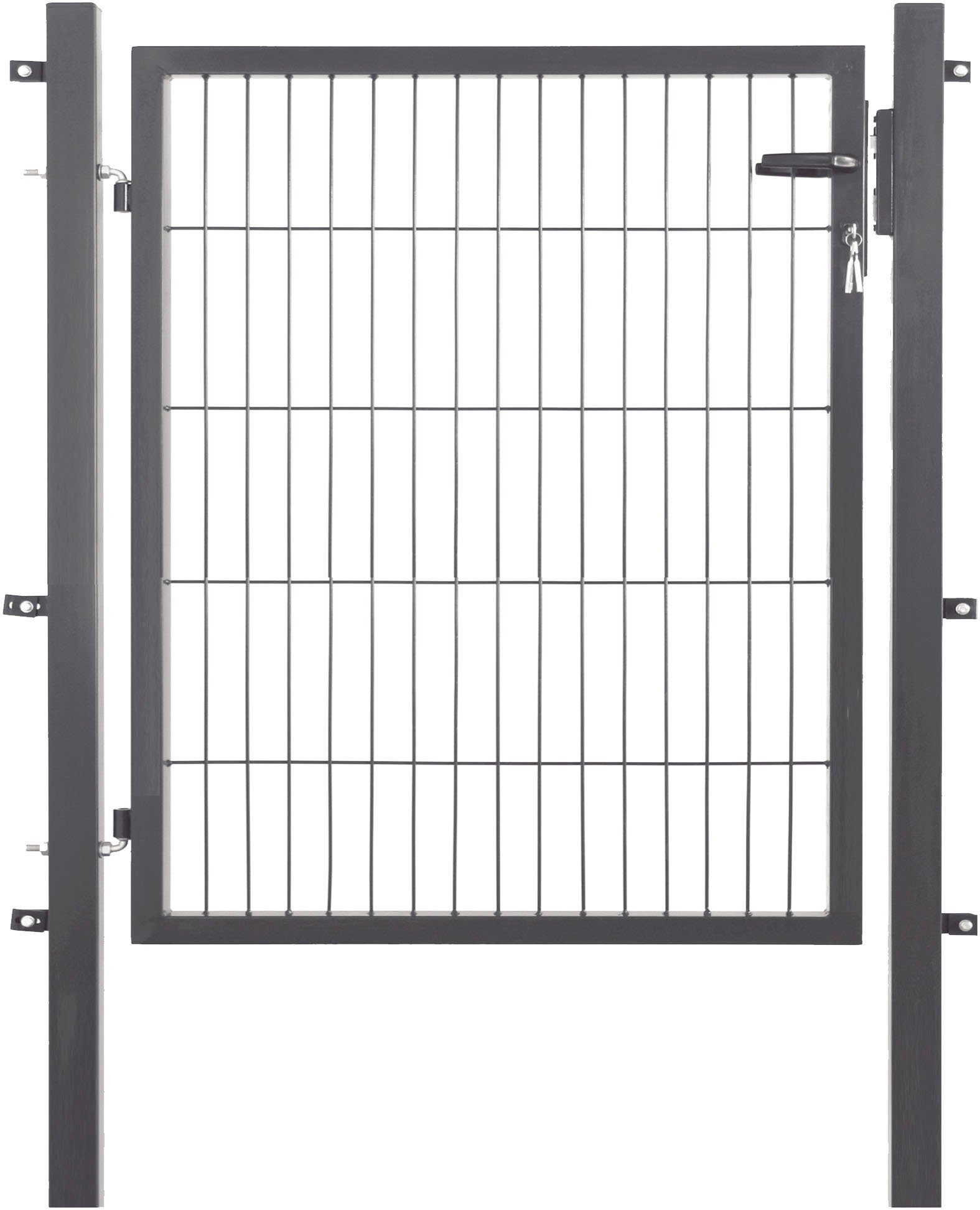 GARDEN 'N' MORE Deur met enkel hek Enkeldeur Excellent 103 cm hoog, antraciet (set) hekken zwart