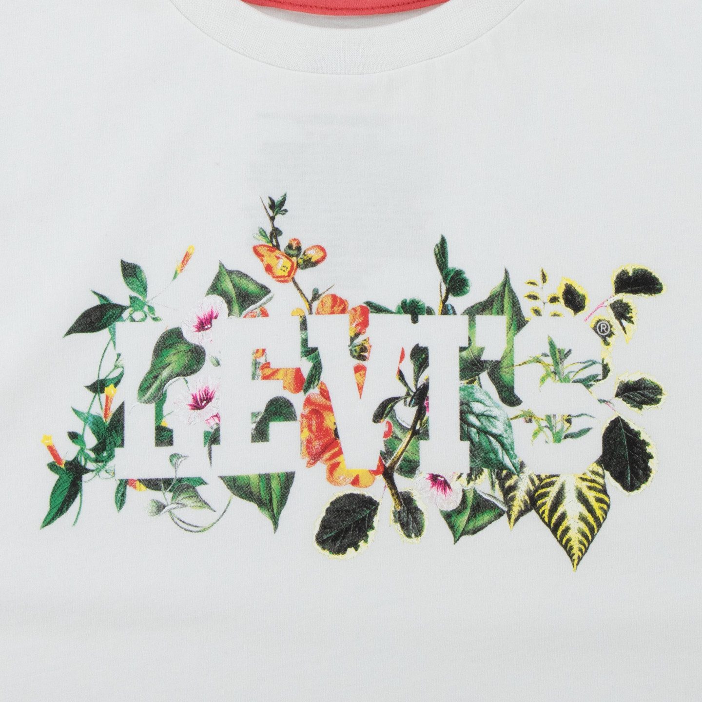Levi's Kidswear T-shirt met gebloemde logoprint