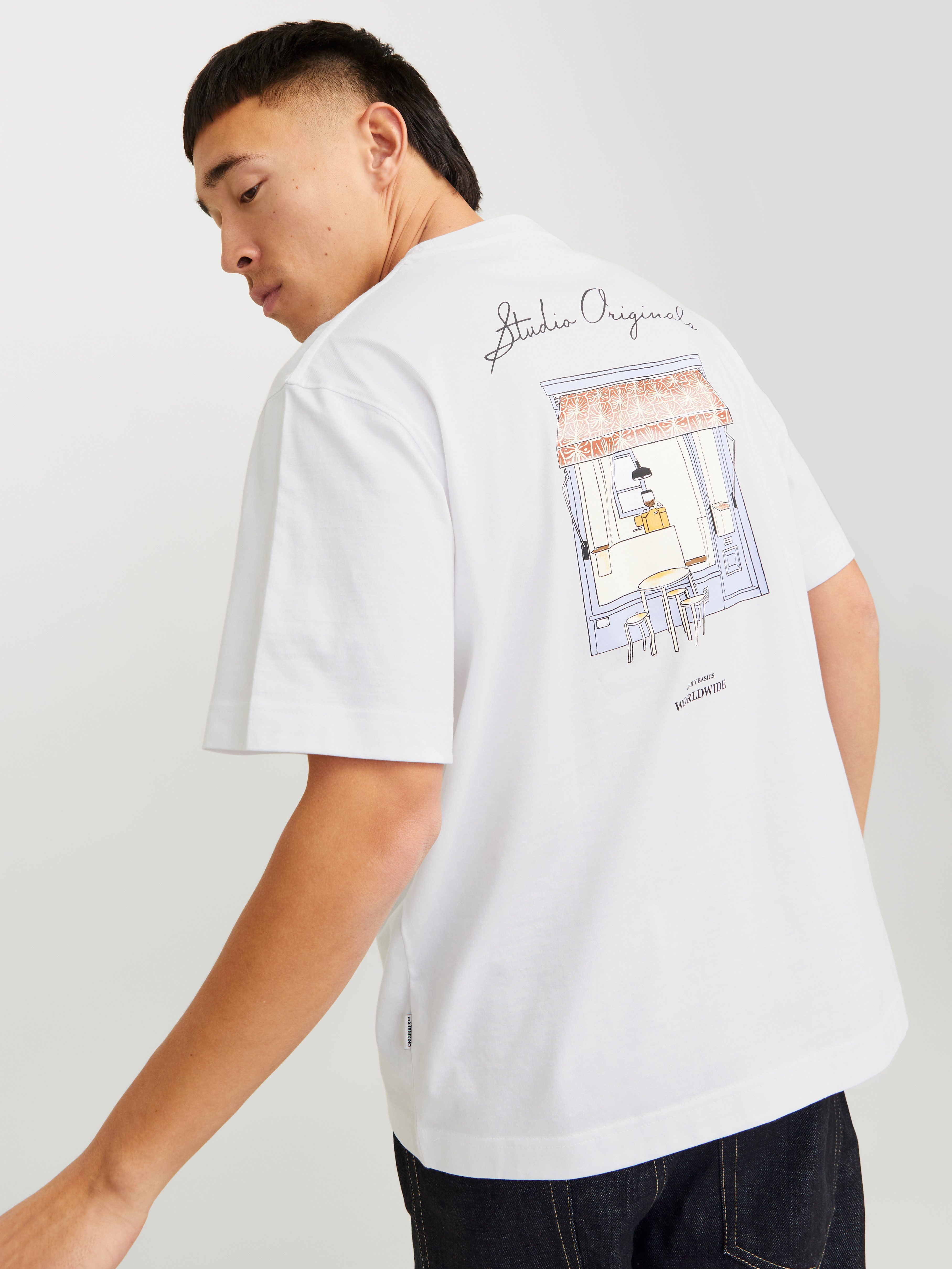 Jack & Jones T-shirt JORISLINGTON BACK TEE SS CREW NECK SN