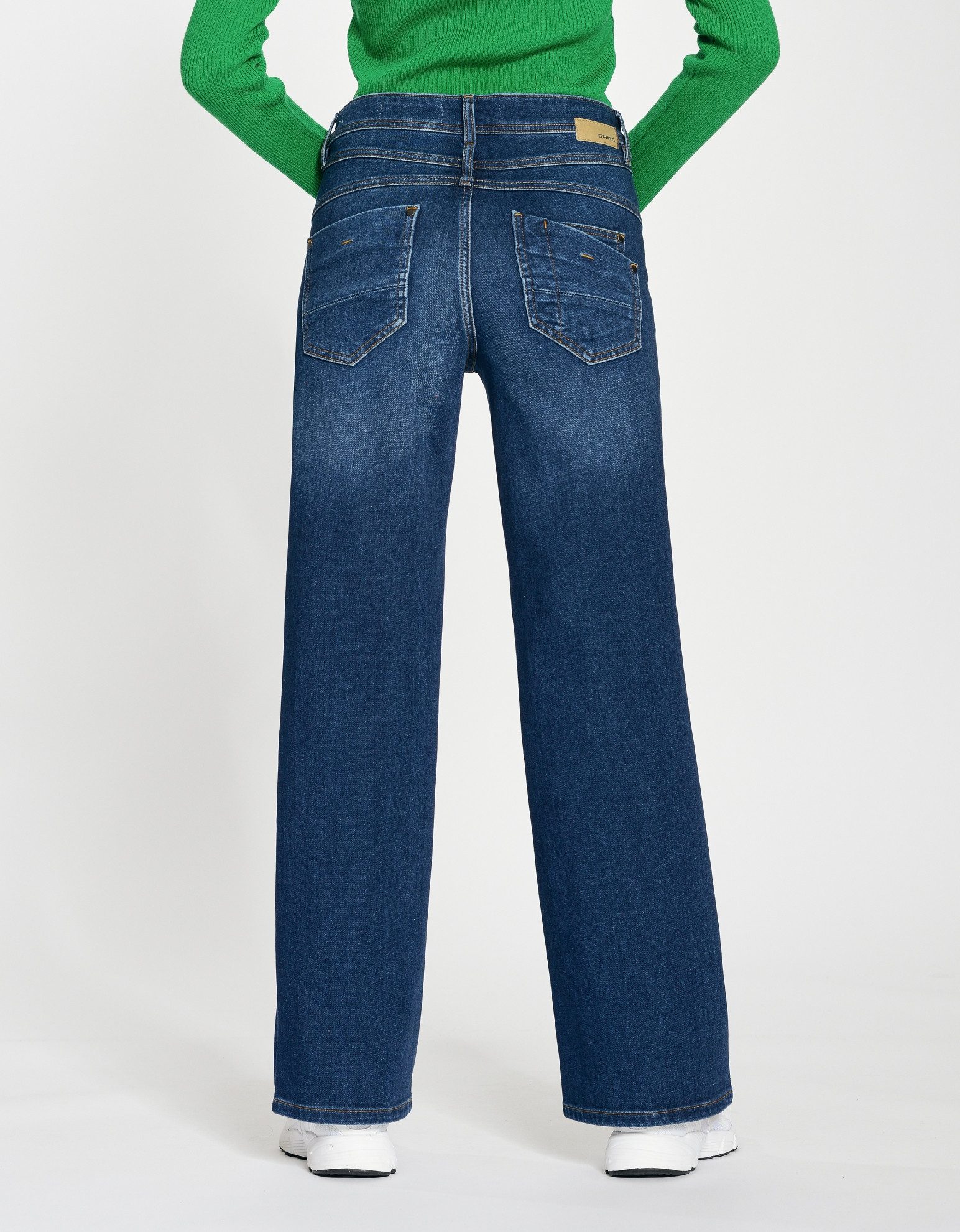 GANG 5-pocket jeans 94AMELIE WIDE van zacht sweat denim