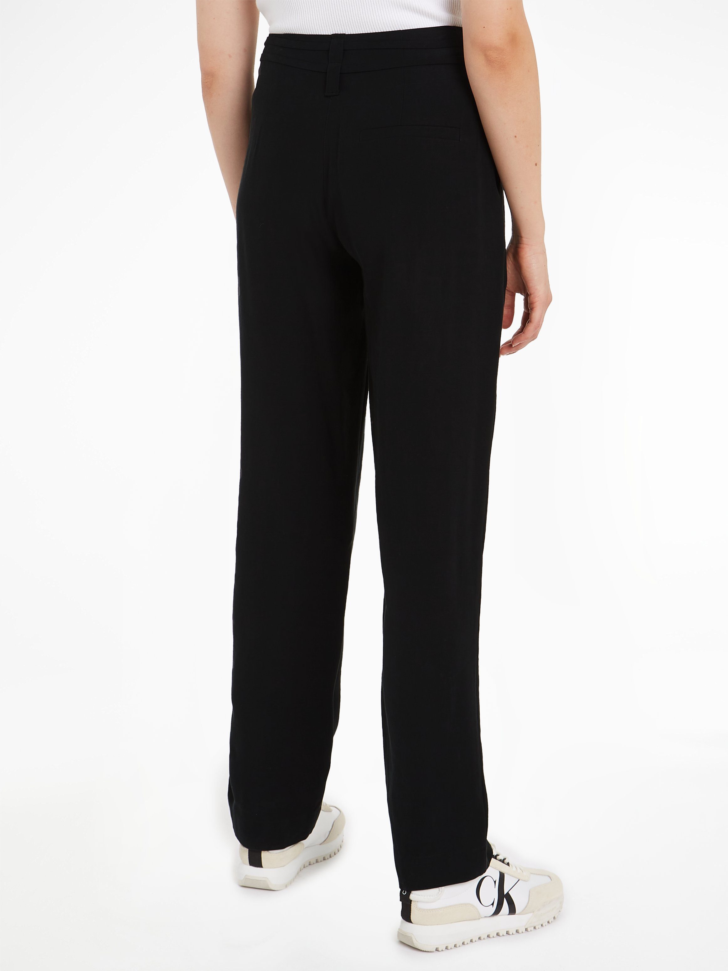 Calvin Klein Geweven broek WAIST TIES TAPERED TWILL PANT