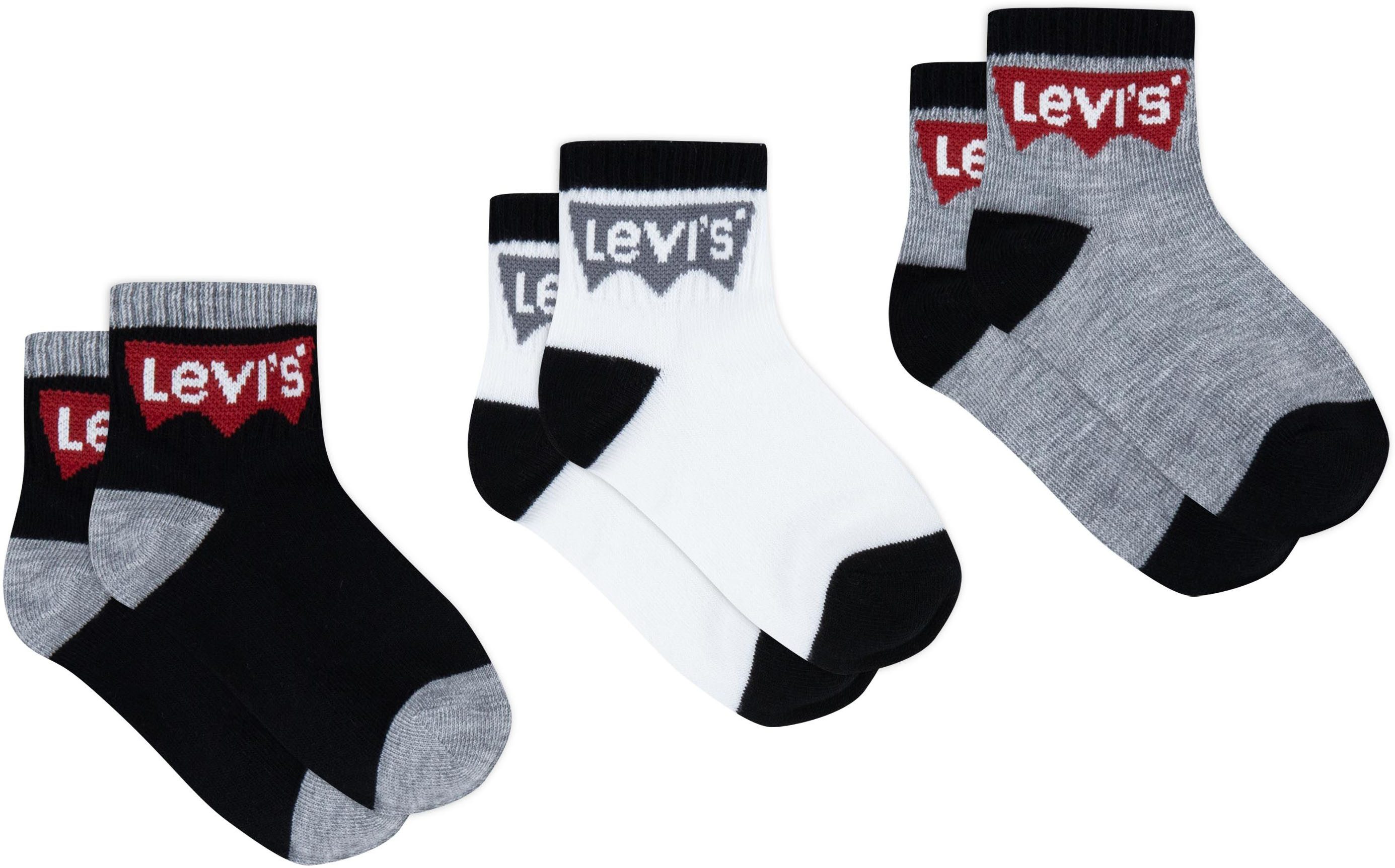 Levi's Kidswear Sokken BATWING MID CUT3PK (set, 3 paar)