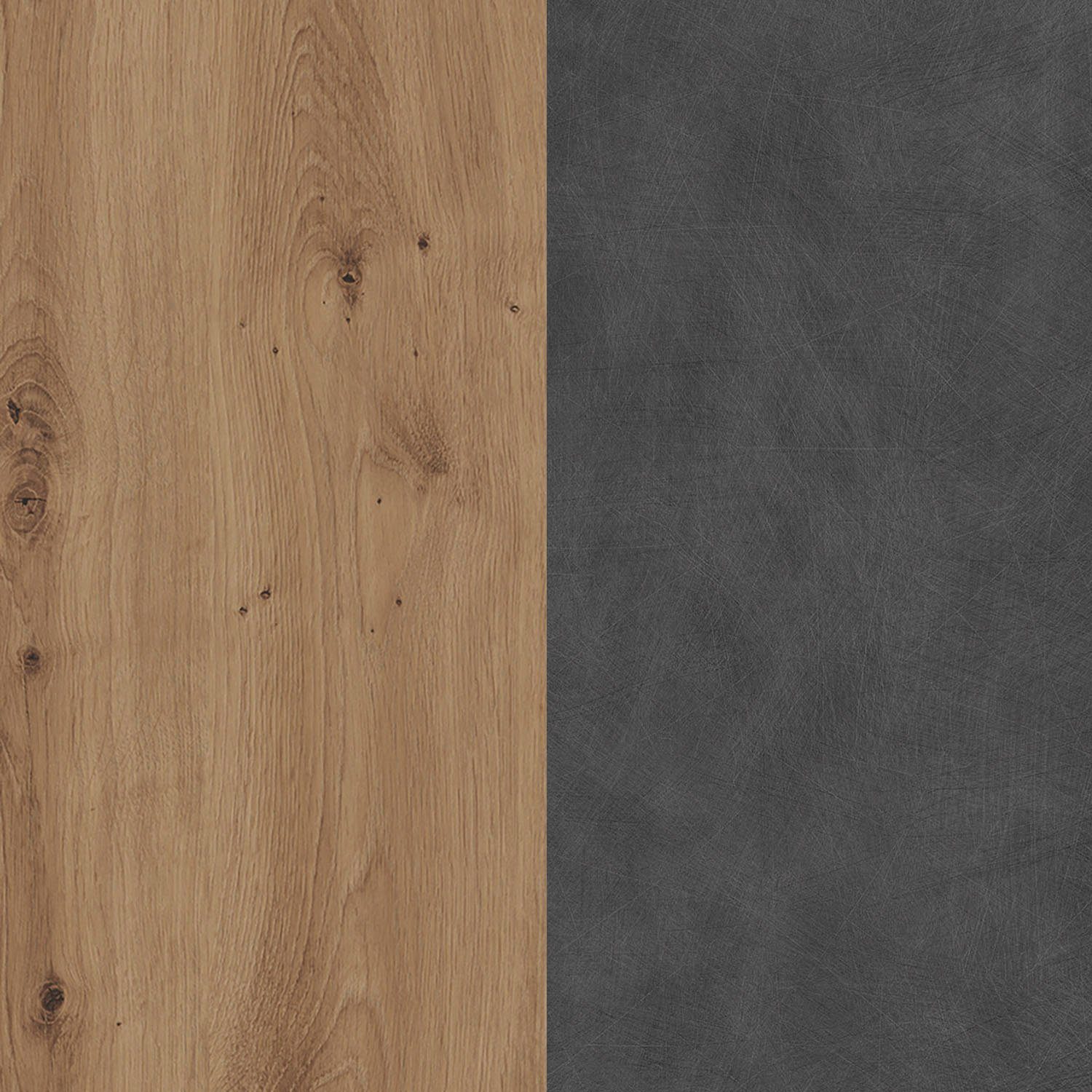 Home affaire Kast Ambres mat echt-hout-look, ca.-afm. bxh: 116x91 cm, lichtbruin, smal (1 stuk)
