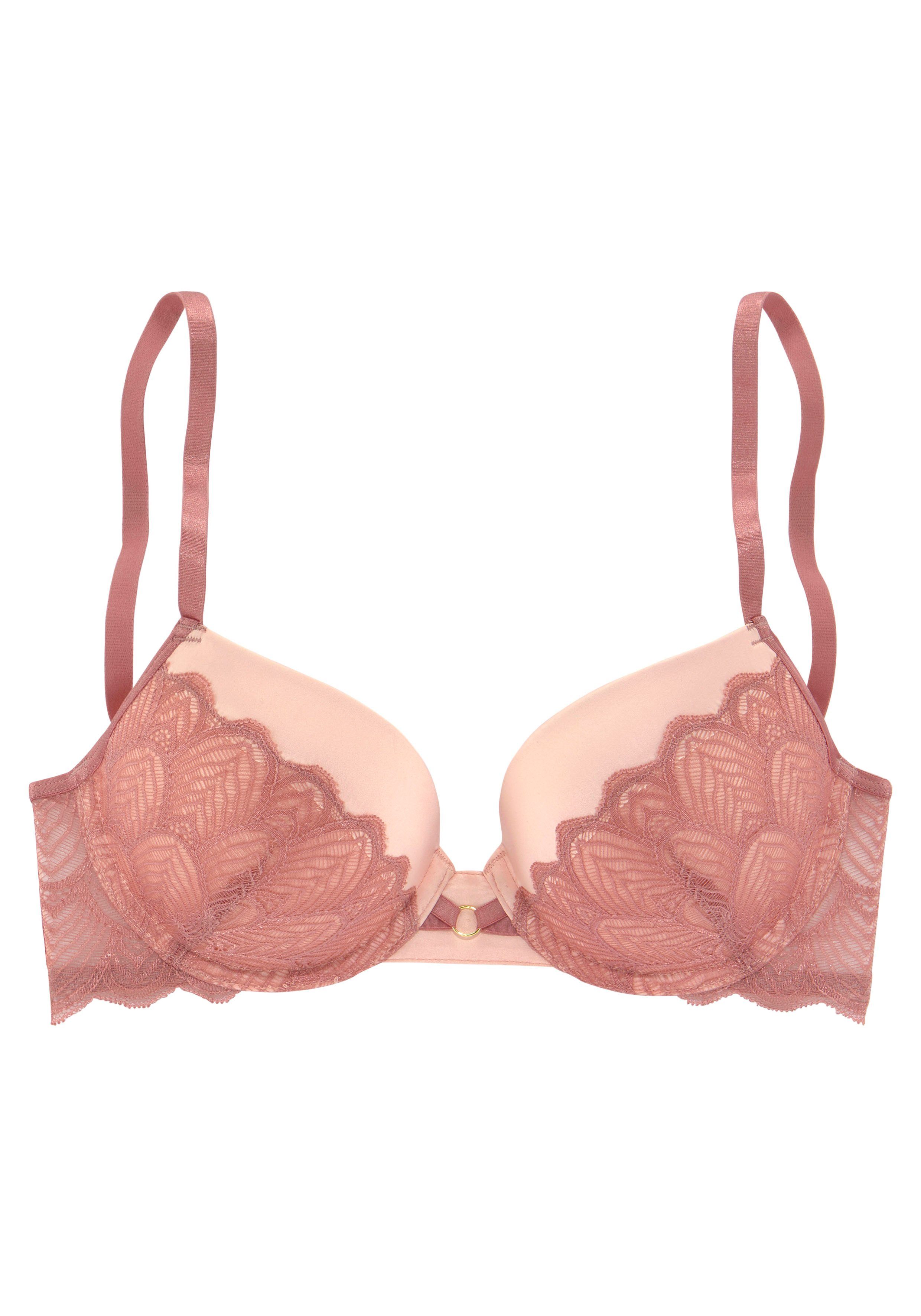 Lascana Push-up-bh Belinda Cups van mooie satijnstof met kant overtrokken, sexy ondergoed