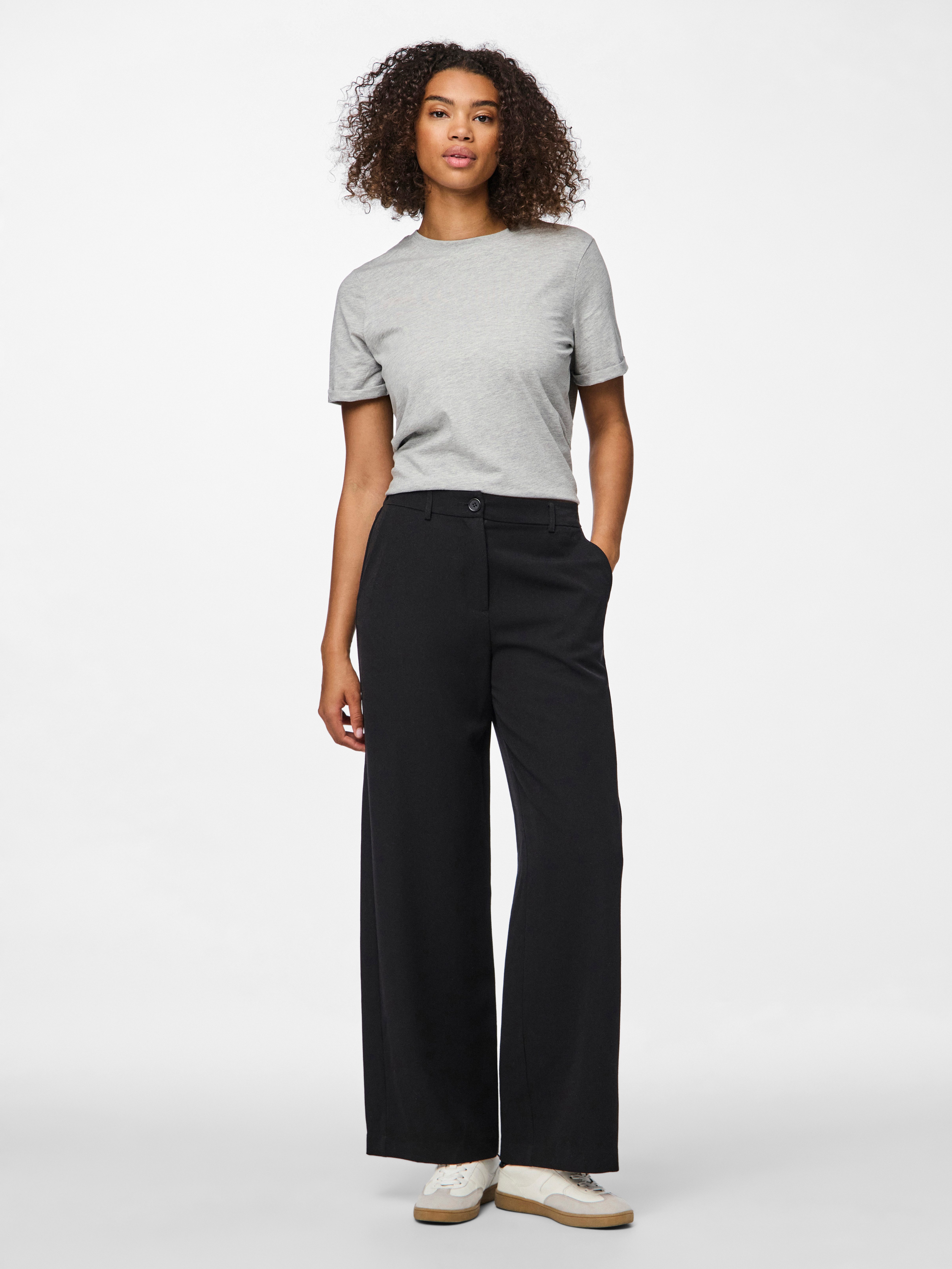 pieces Pantalon PCKAMIL HW WIDE PANT NOOS
