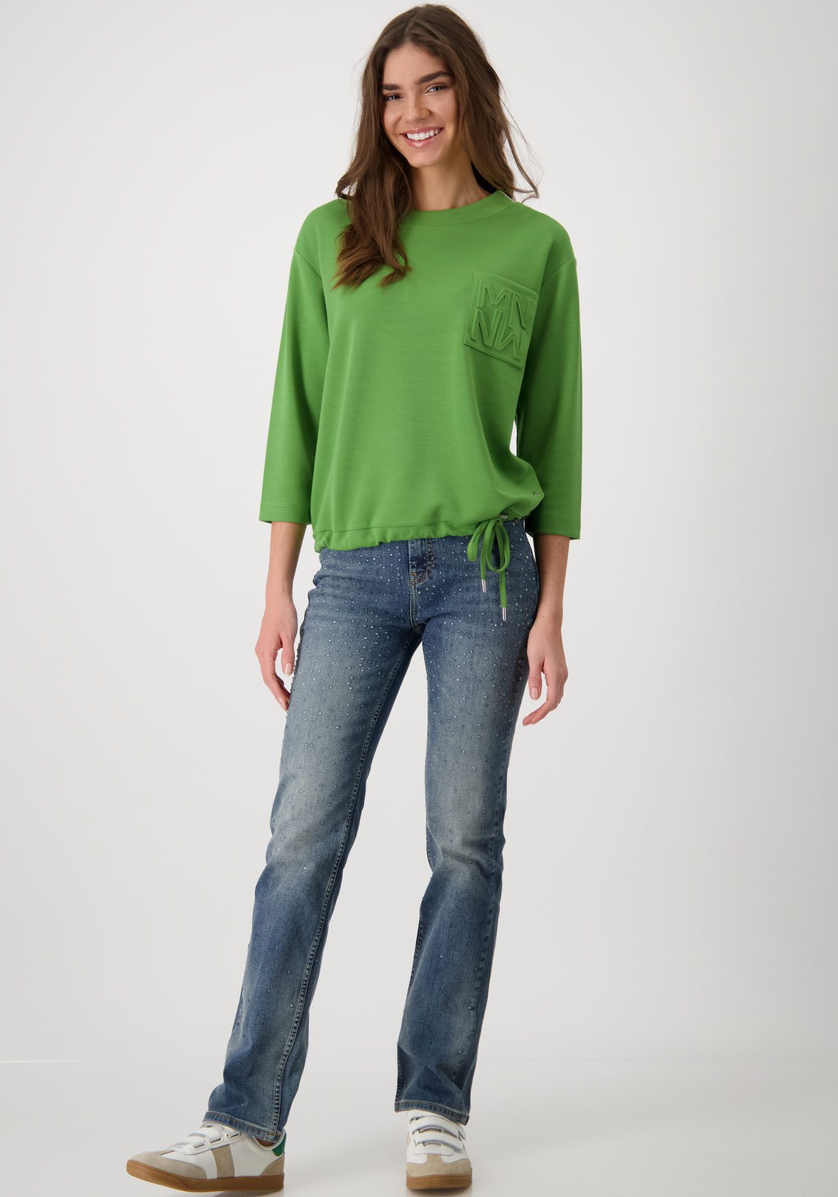 Monari Sweatshirt met opgestikte decoratieve zak