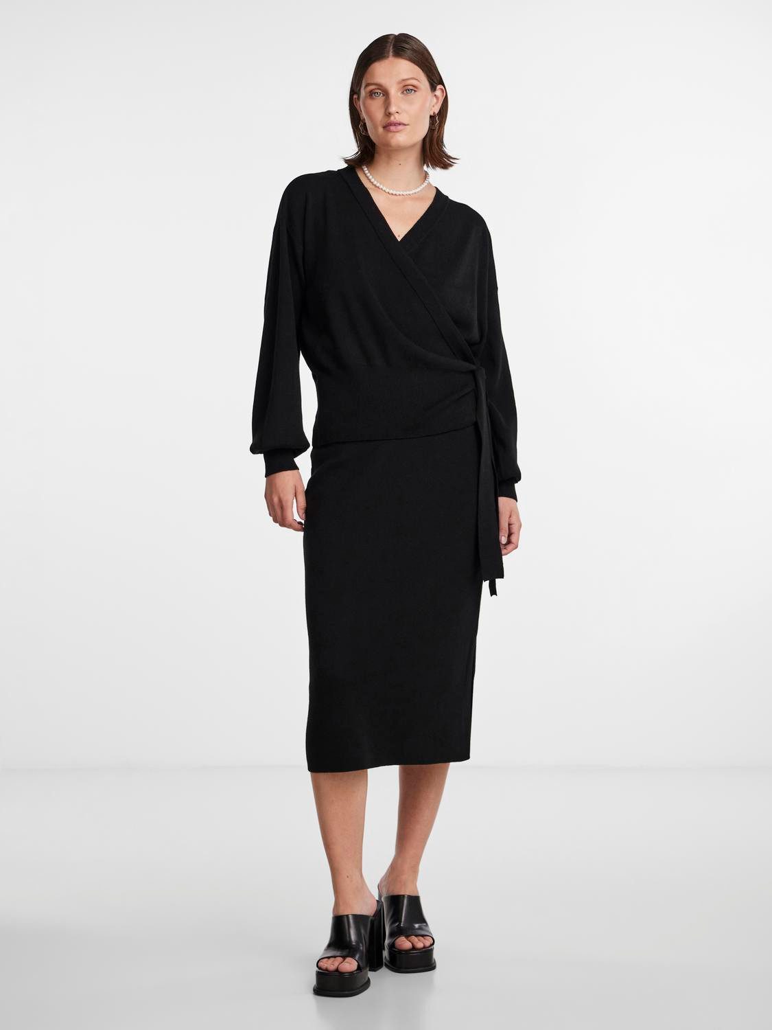 Y.A.S Wikkelvest YASASSI LS WRAP KNIT CARDIGAN S. NOOS
