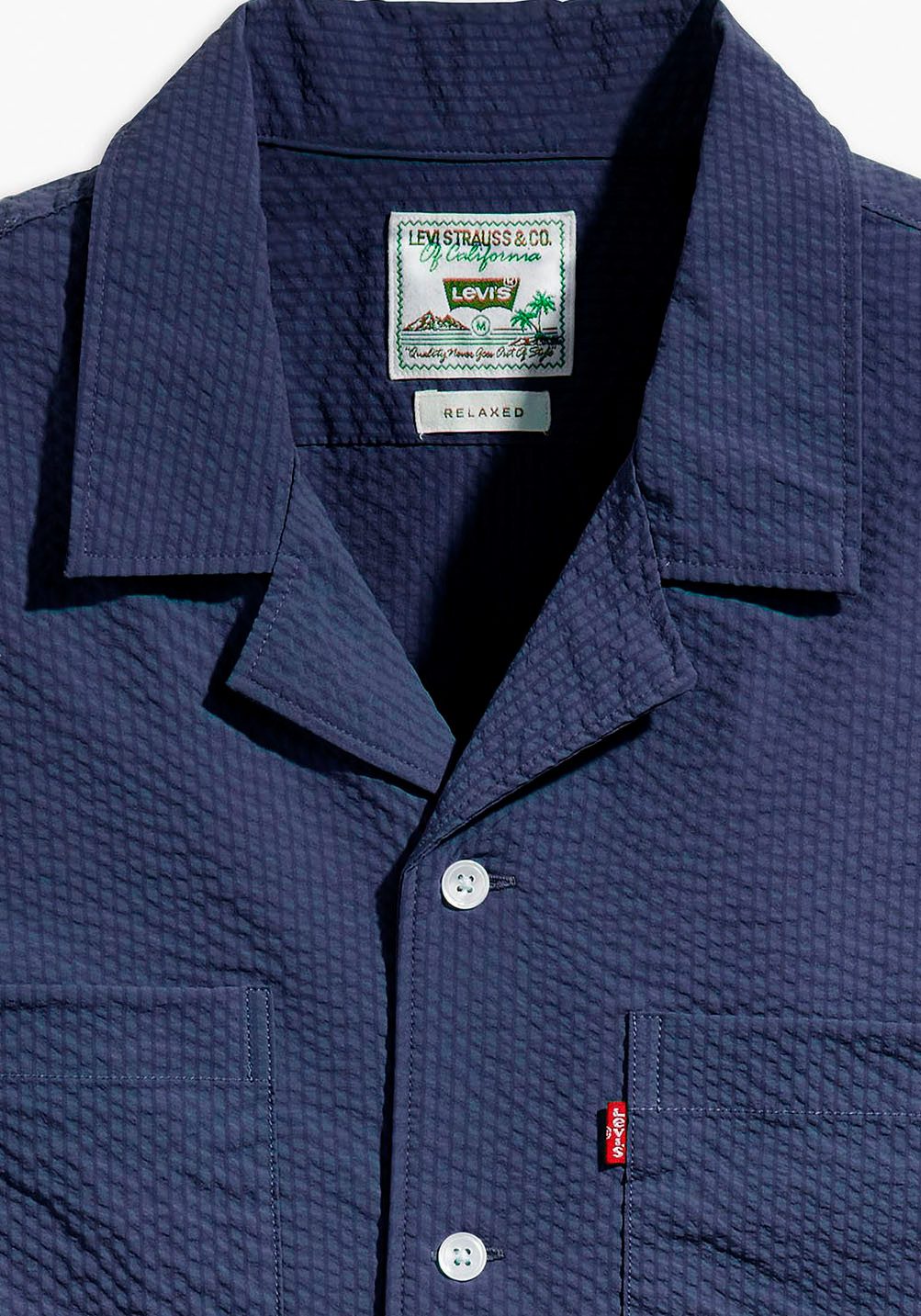 Levi's® Overhemd met korte mouwen THE STANDARD CAMP SHIRT BLUES