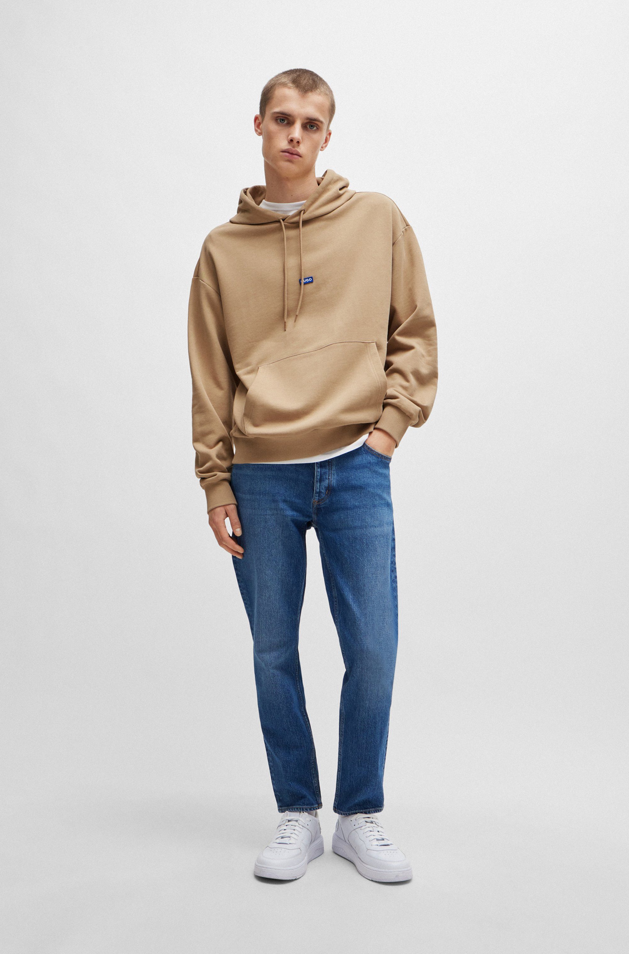 HUGO Blue Hoodie Nalonso met kangoeroezak