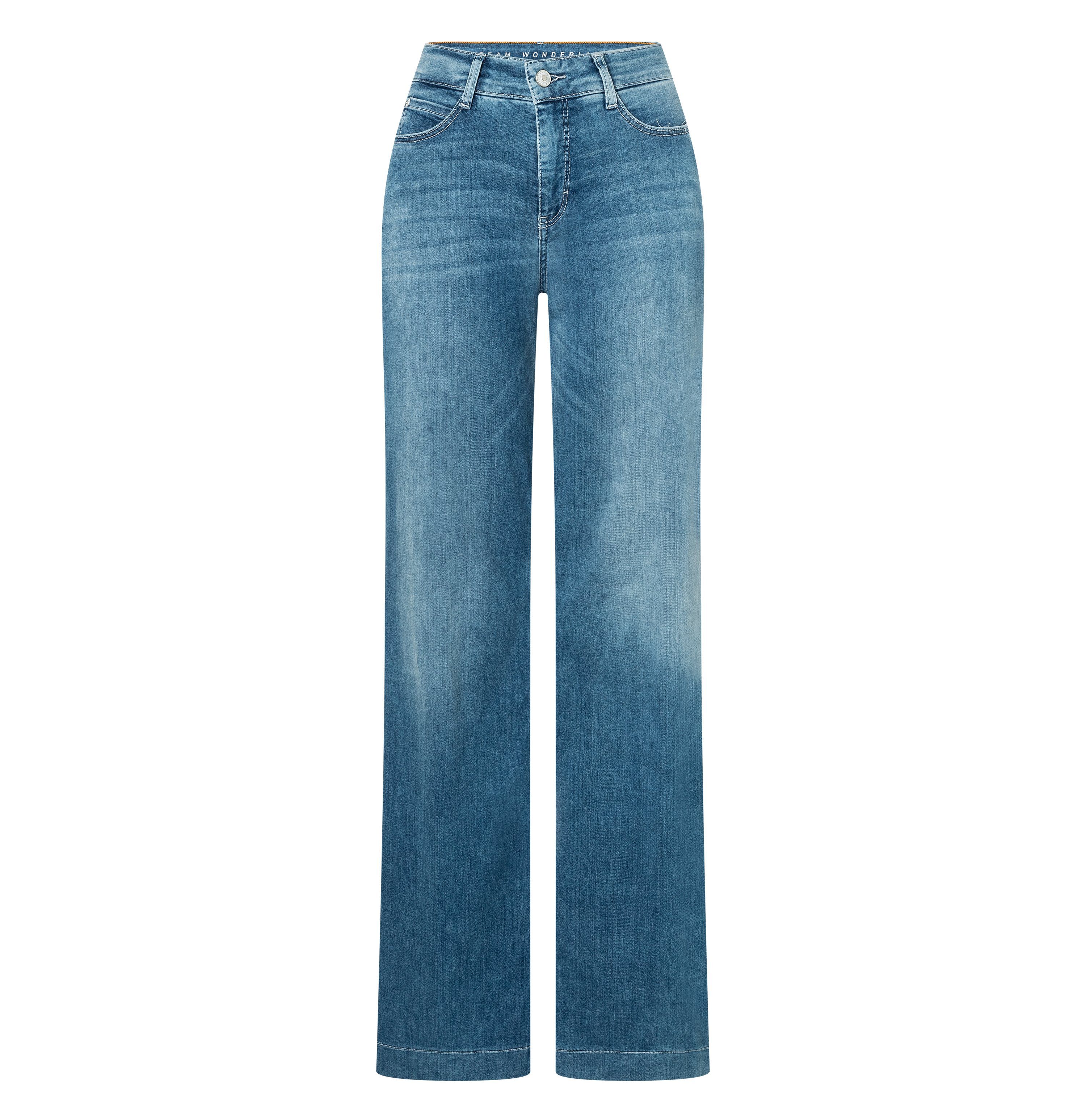 MAC Wijde jeans DREAM WIDE met wijde broekspijp - stretch