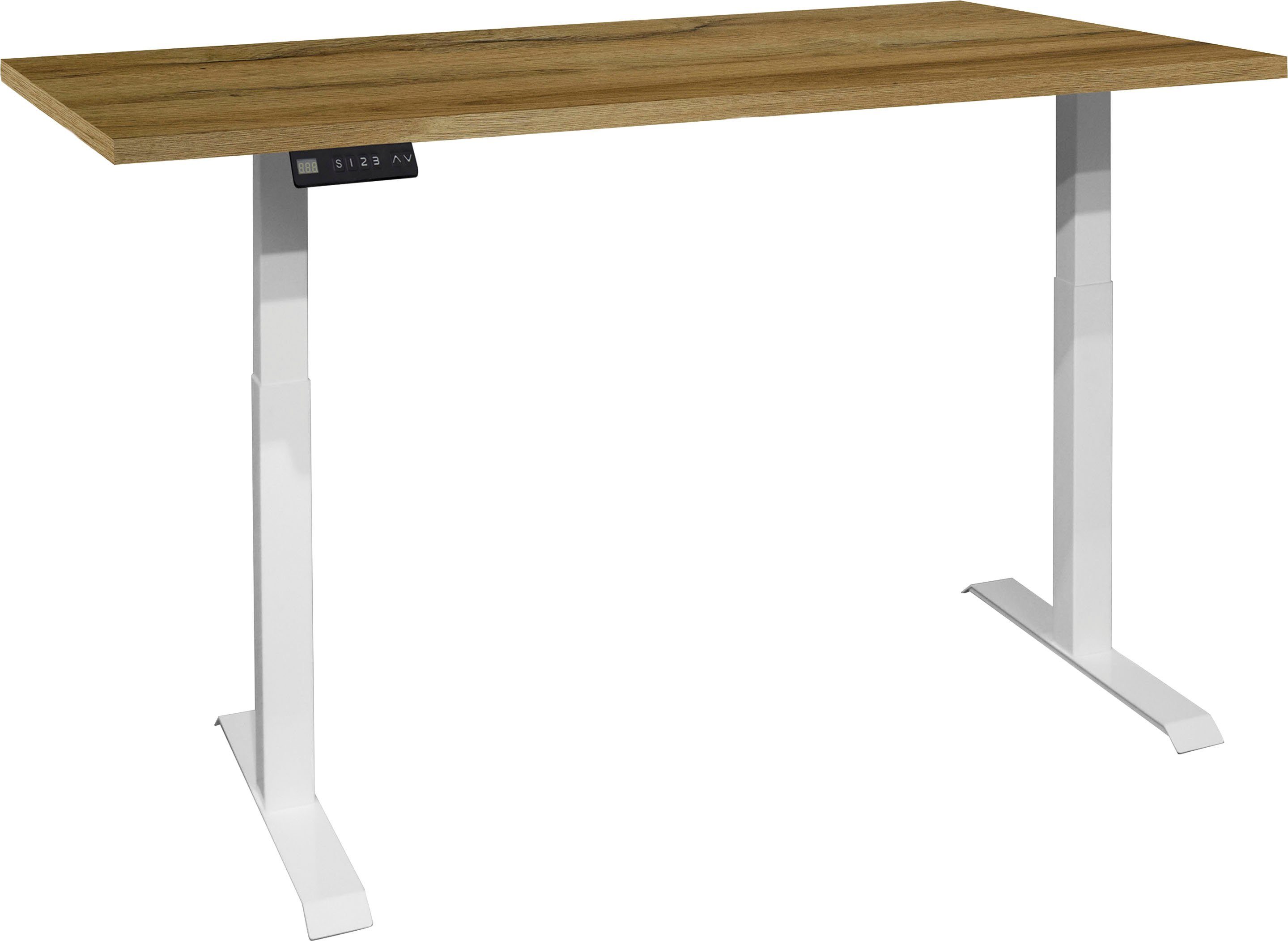 Mäusbacher Bureau Big System Office Breedte 180 cm, elektrisch in hoogte verstelbaar bureaus beige