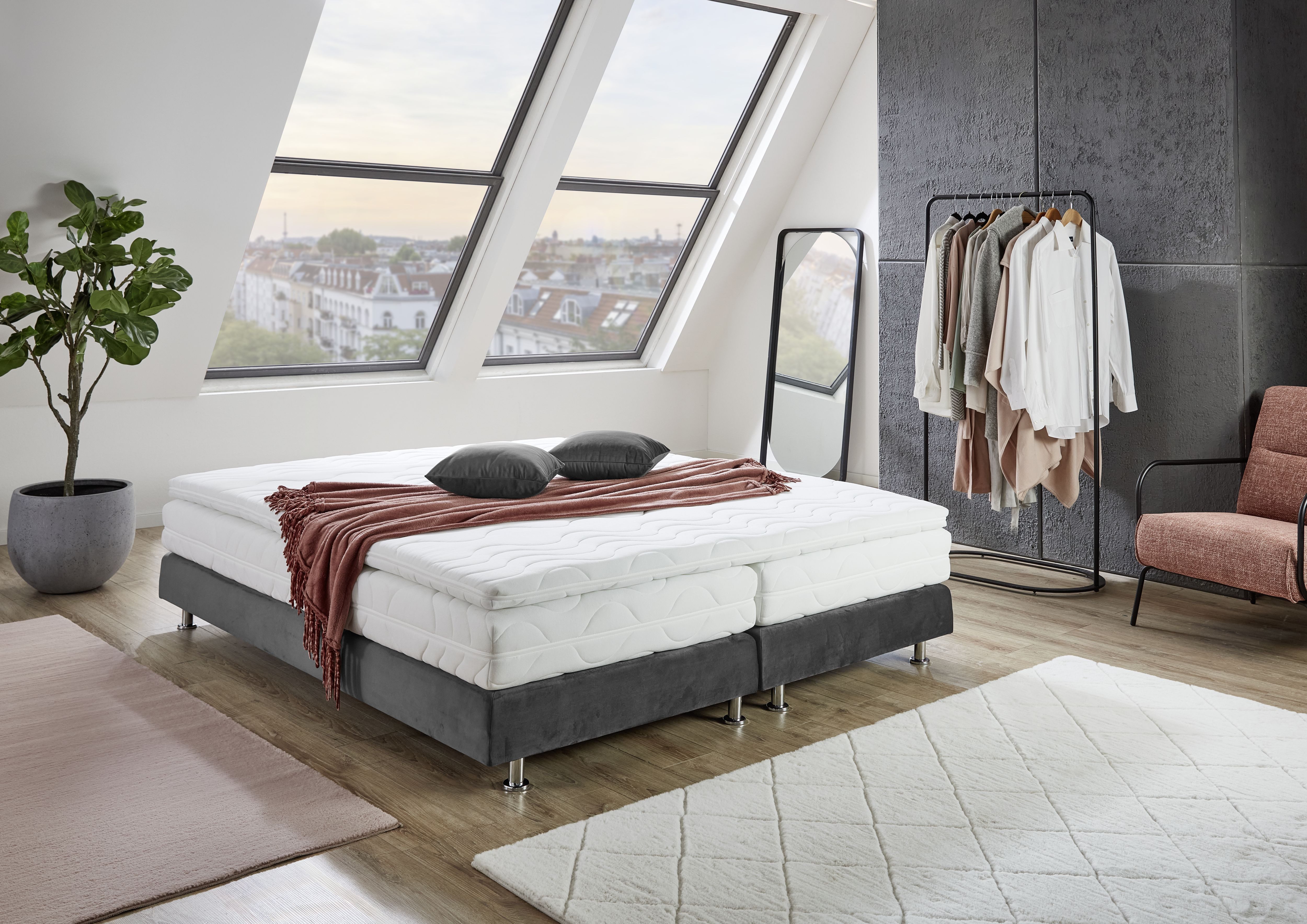 Westfalia Polsterbetten Boxspring NAGOYA selecteerbaar met en zonder topper, verkrijgbaar in h2, h3 en h4