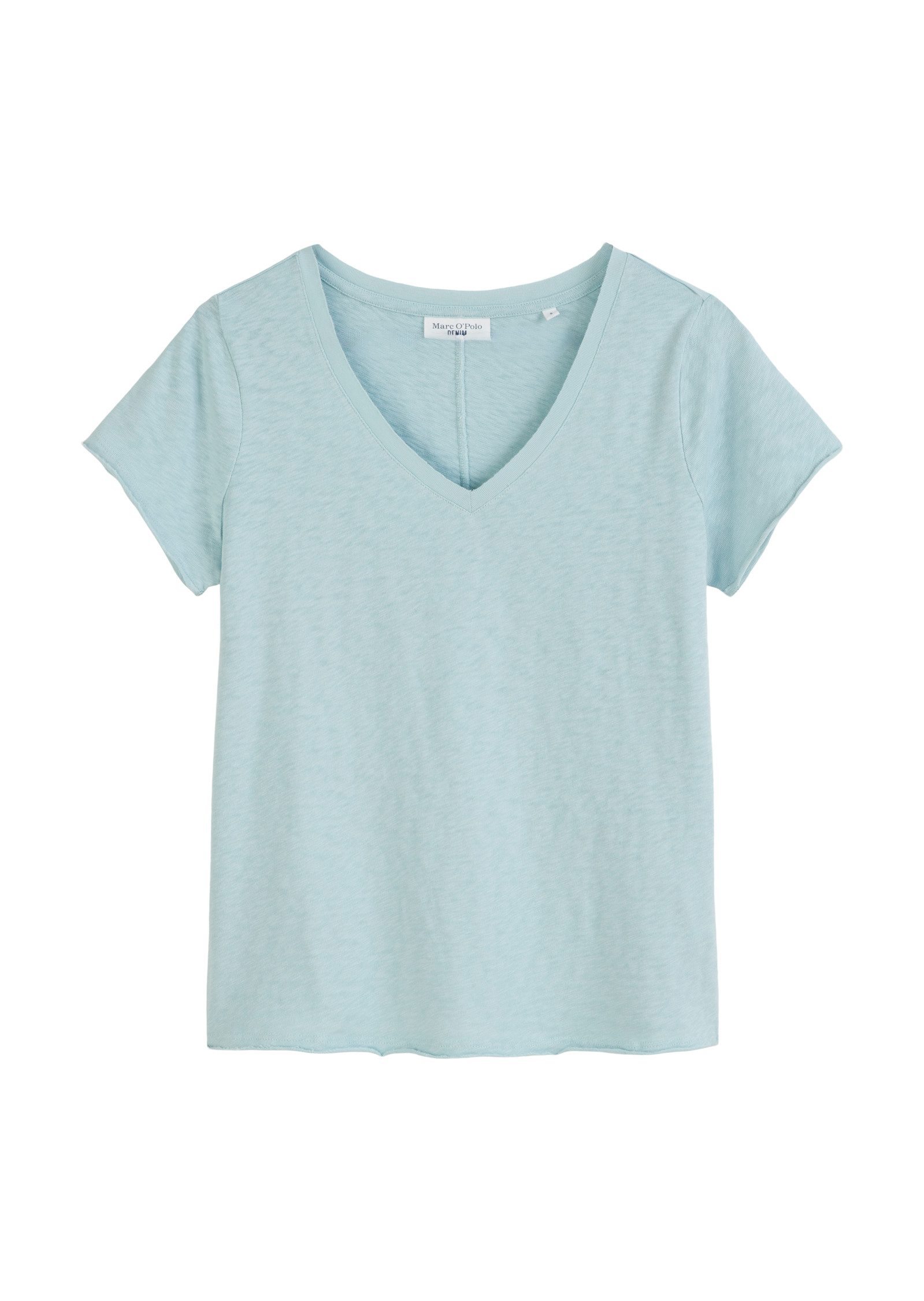 Marc O'Polo DENIM Shirt met V-hals in casual slub-jersey-kwaliteit