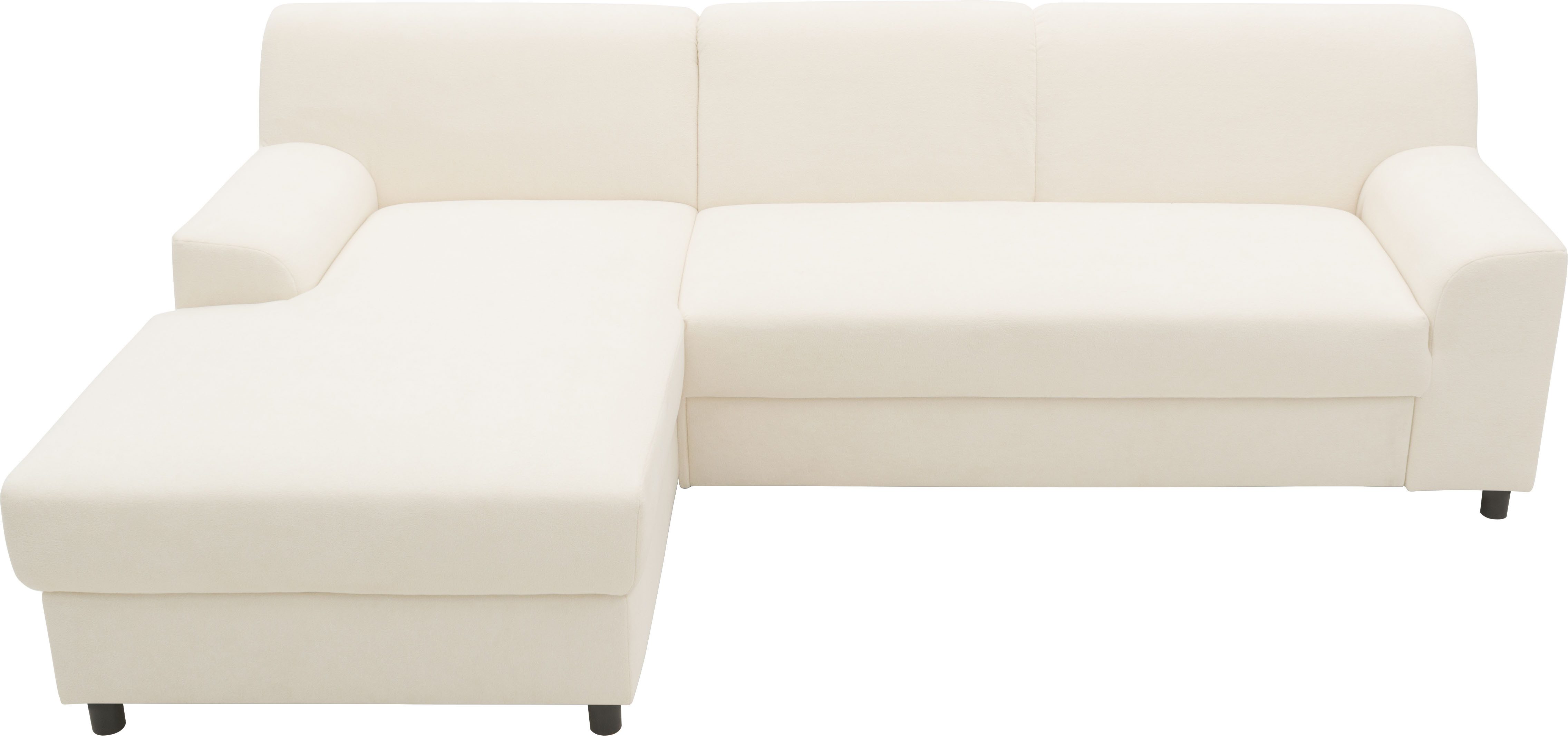 INOSIGN Hoekbank Turah 2, L-vorm, in Cord en waterafstotende microvezel, Vering B/D/H: 241/146/79 cm, incl. sierkussen, optioneel met bedfunctie