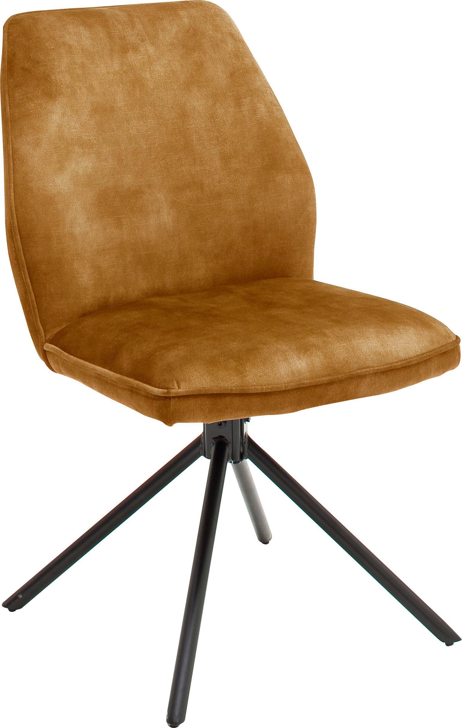 MCA furniture Eetkamerstoel OTTAWA Vintage suède-look met opstaande naad, stoel belastbaar tot 120 kg (set, 2 stuks)