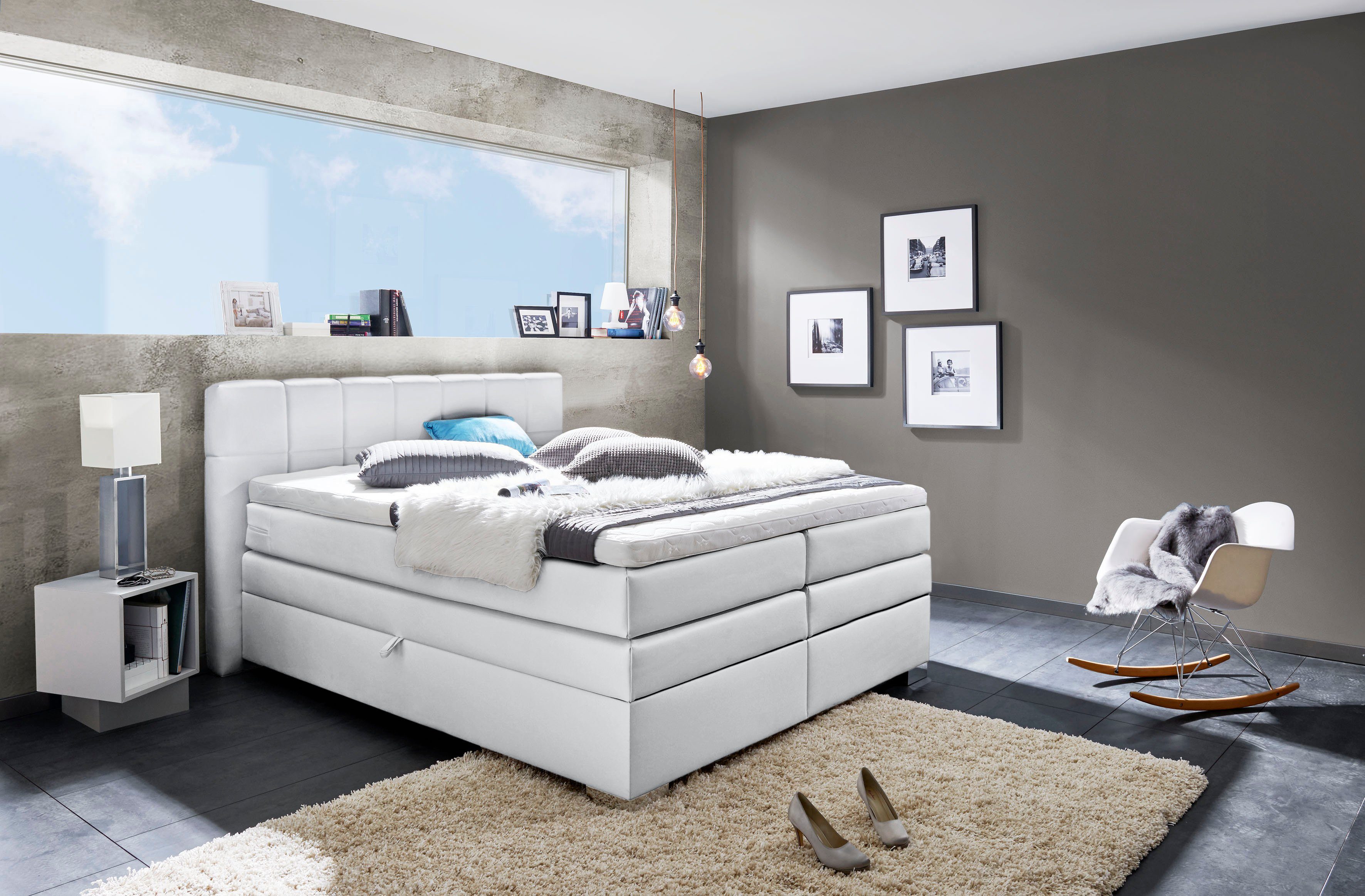 INOSIGN Boxspring Airdrie inclusief bedkist en topper
