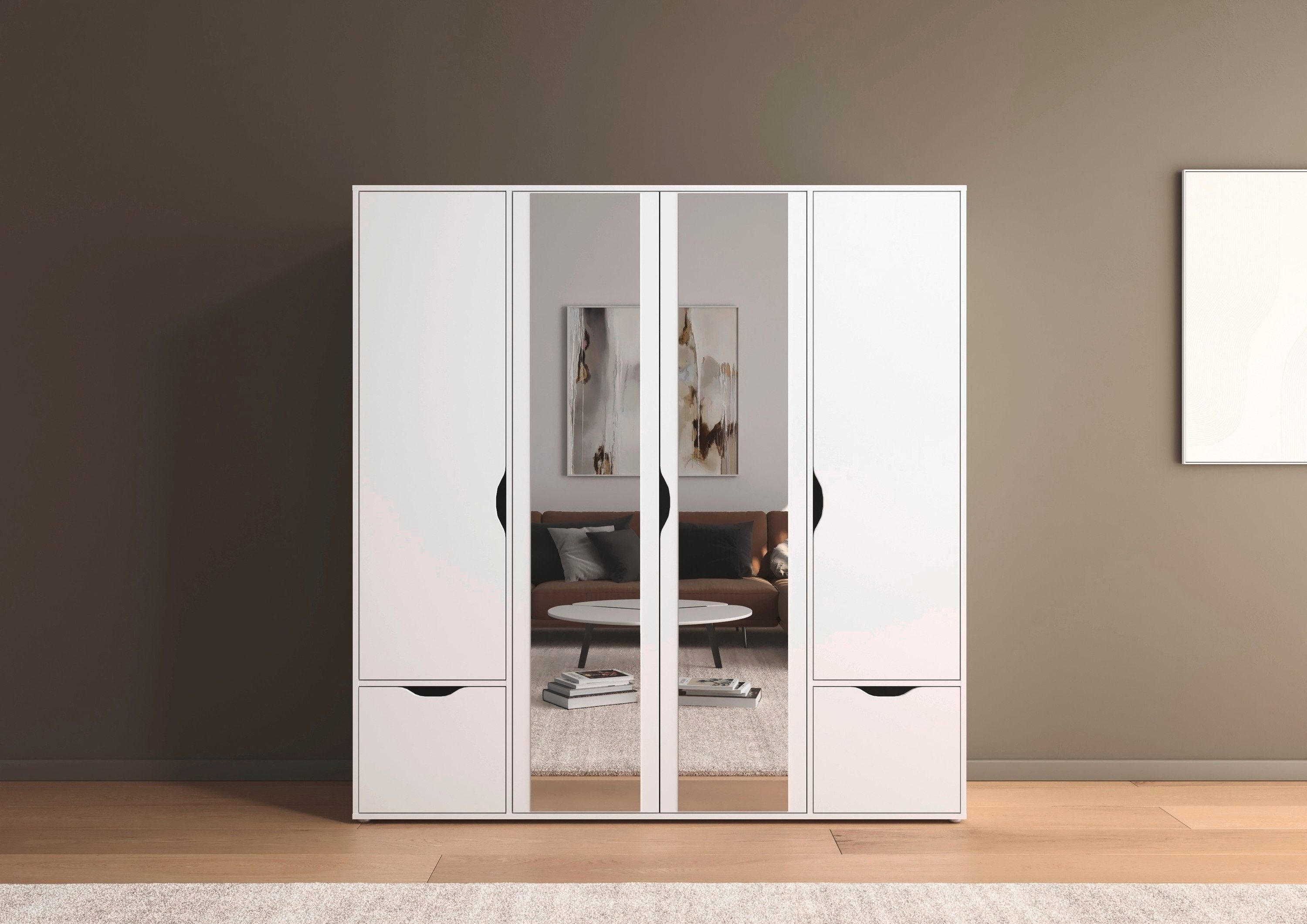 rauch Draaideurkast Kledingkast Kast Garderobe Wasmand NARAI met Laden Greefaansluitingen voor een greeploze look TOPSELLER MADE IN GERMANY