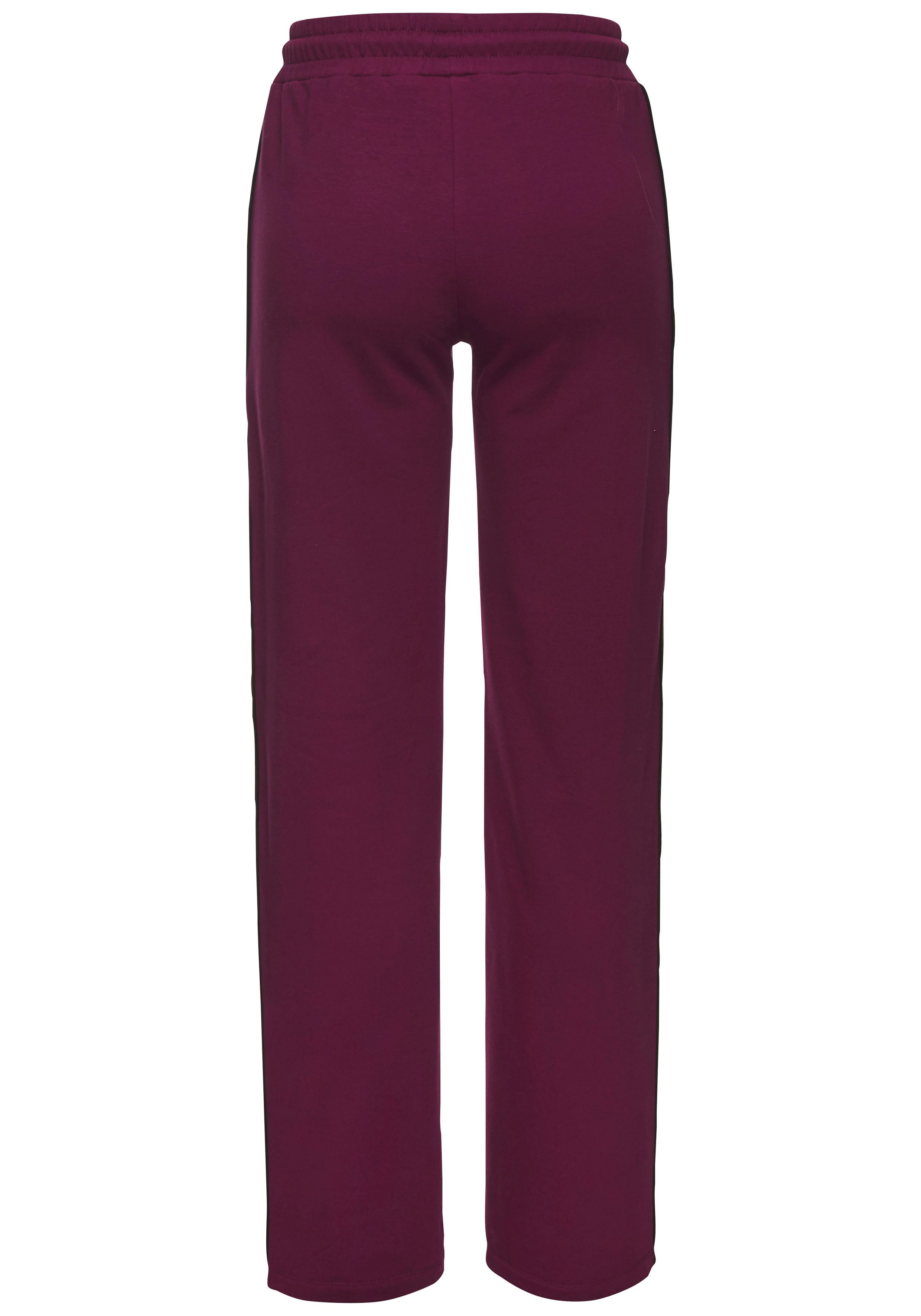 s.Oliver RED LABEL Beachwear Sweatbroek Loungebroek met contraststrepen en pipings, loungewear