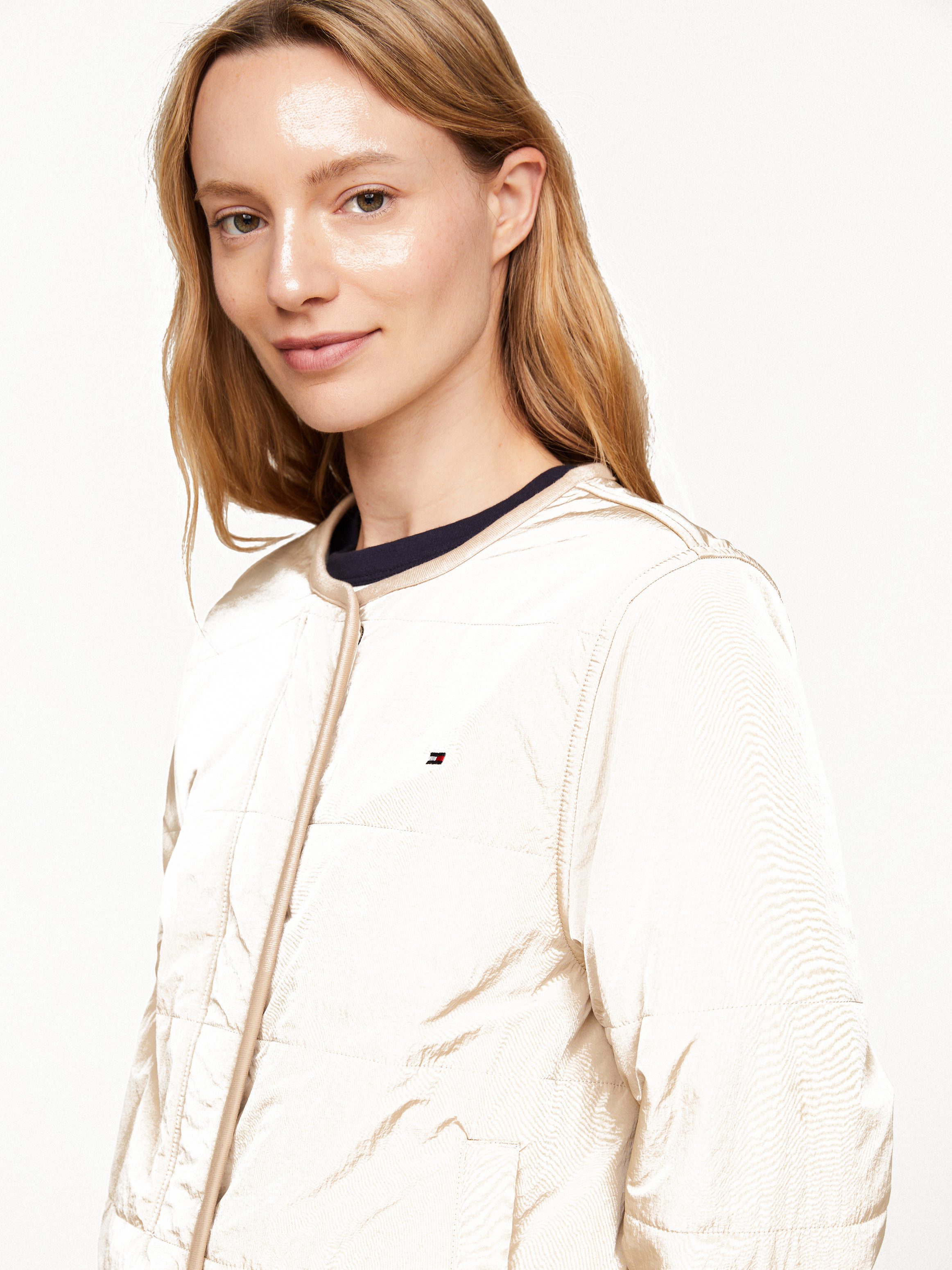 Tommy Hilfiger Gewatteerde jas JERSEY LINED JACKET met tommy jeans-merklabel