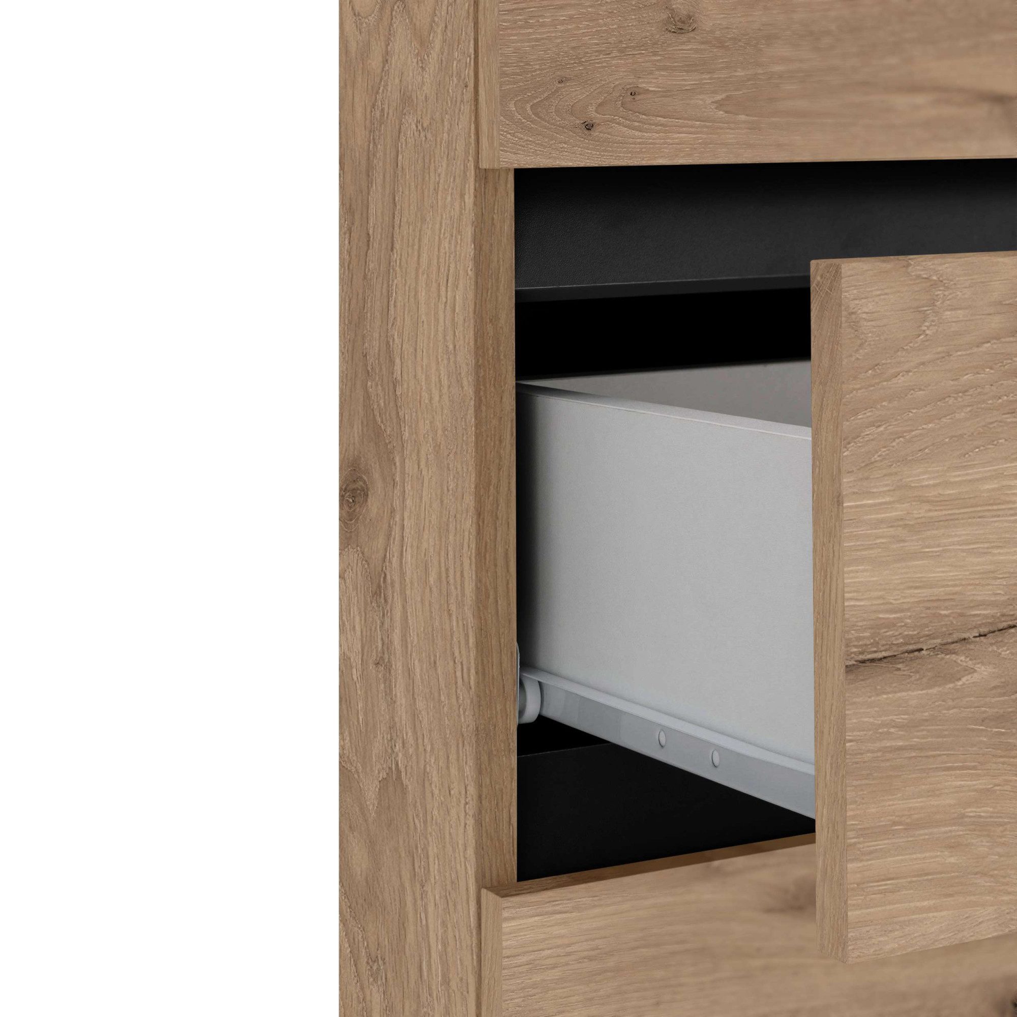 Home affaire Halfhoge kast Wisla met 4 deuren & 1 lade, breedte 76 cm, hoogte 130 cm