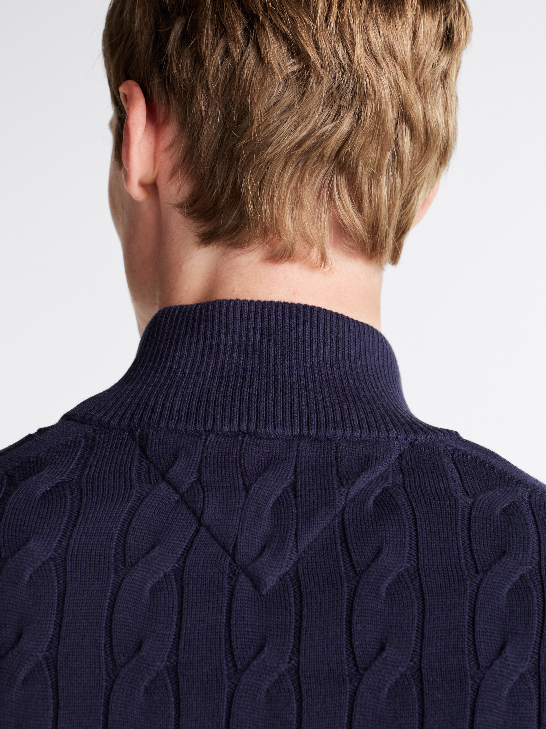 Tommy Hilfiger Gebreide trui CLASSIC COTTON CABLE ZIP MOCK